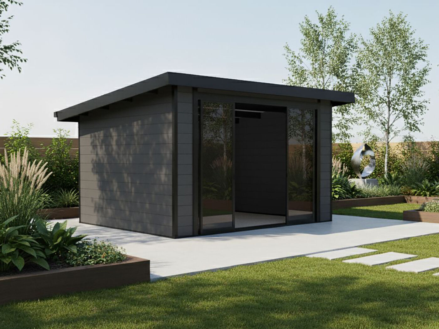 30% Rabatt ! WPC Gartenhaus Modell Sunshine Slide 12 m²