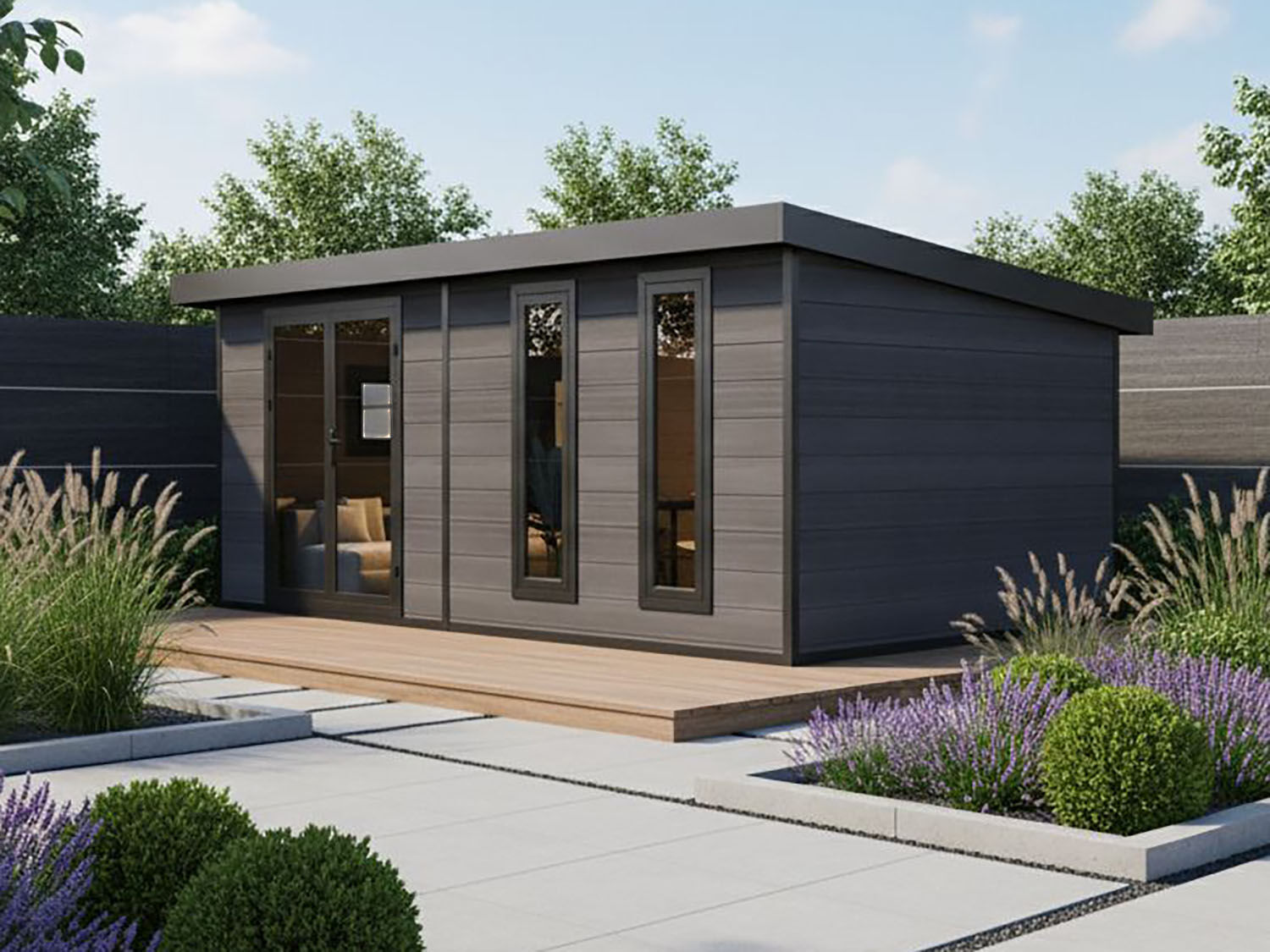 26% Rabatt ! WPC Gartenhaus Modell Panorama 16,64 m²