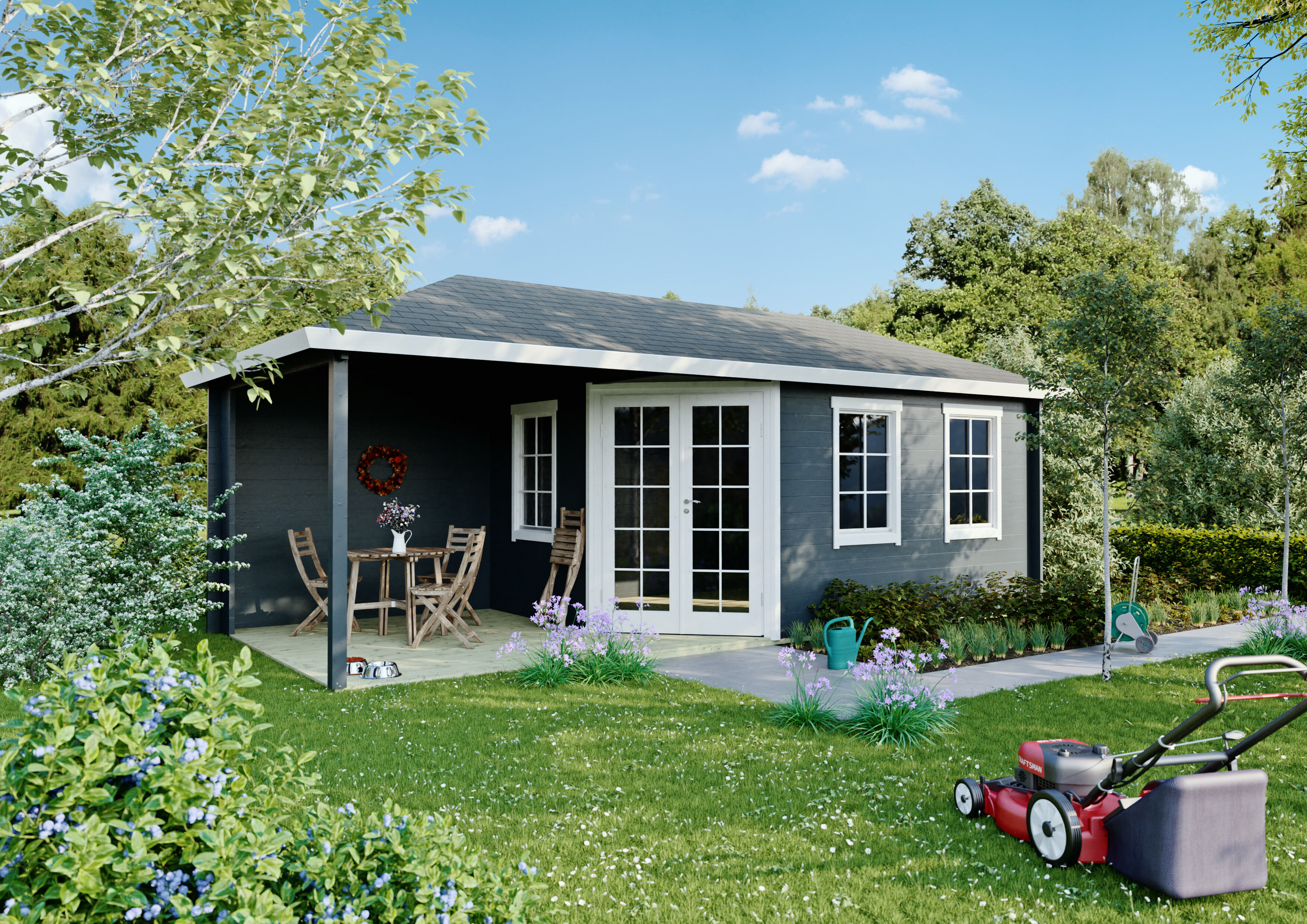 26% Rabatt ! Fjordholz Gartenhaus Modell Kiano 44 C