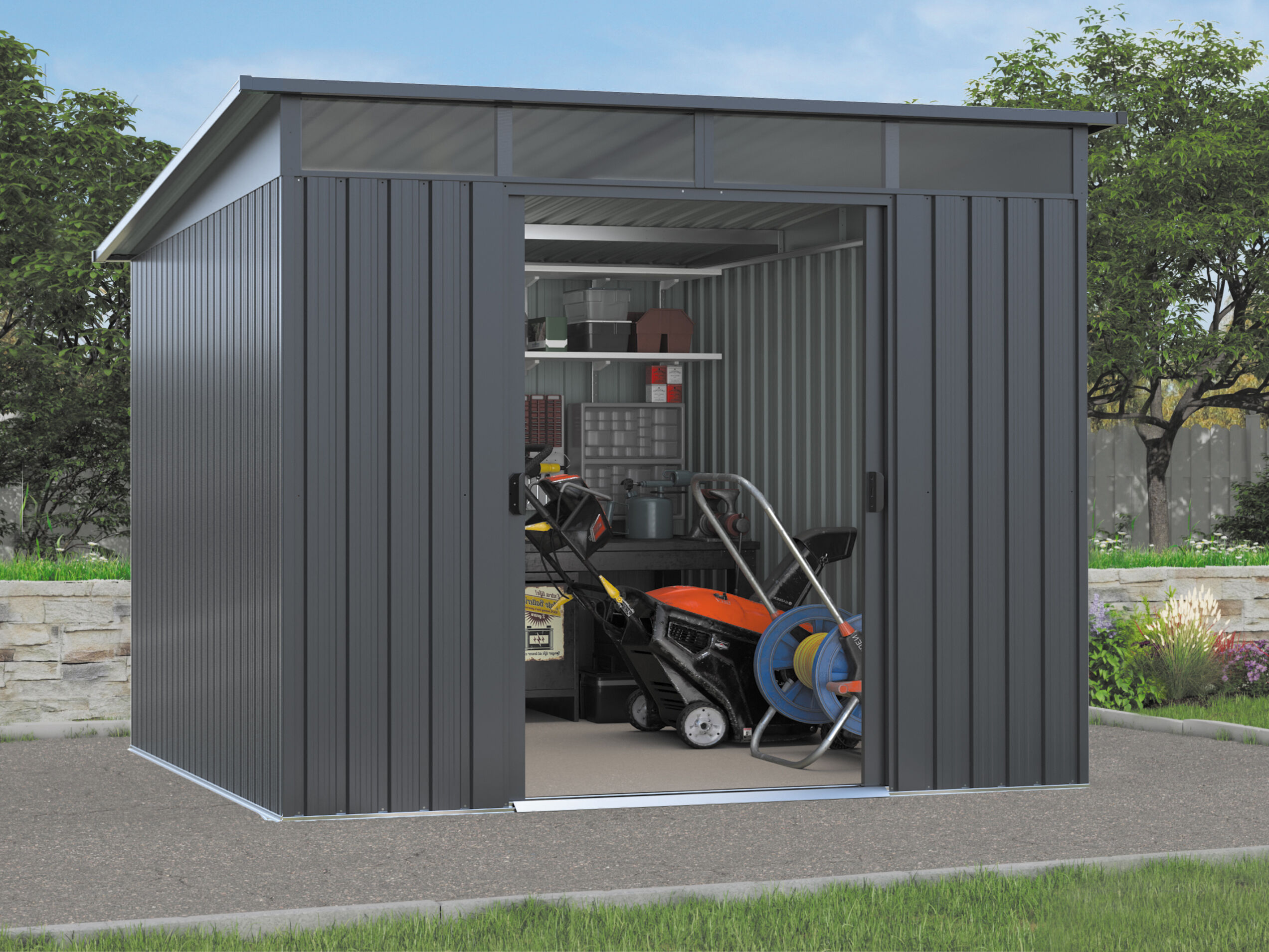 26% Rabatt ! Metall Gerätehaus Modell Lübeck 5,98 m²