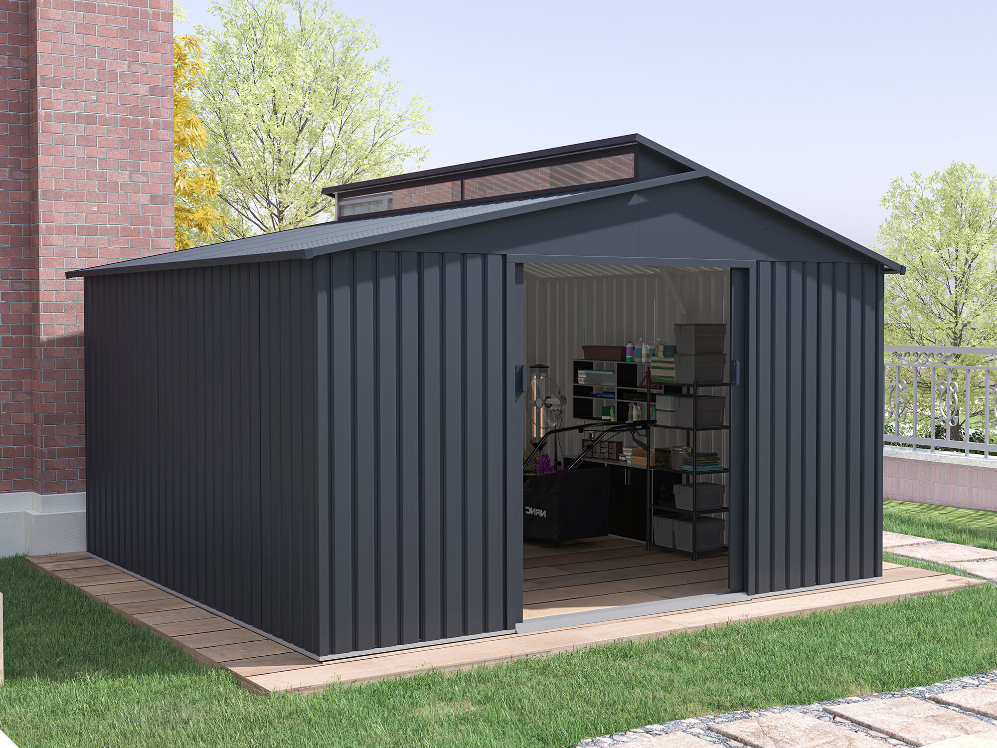 20% Rabatt ! Metall Gerätehaus Modell Viva 13,36 m²