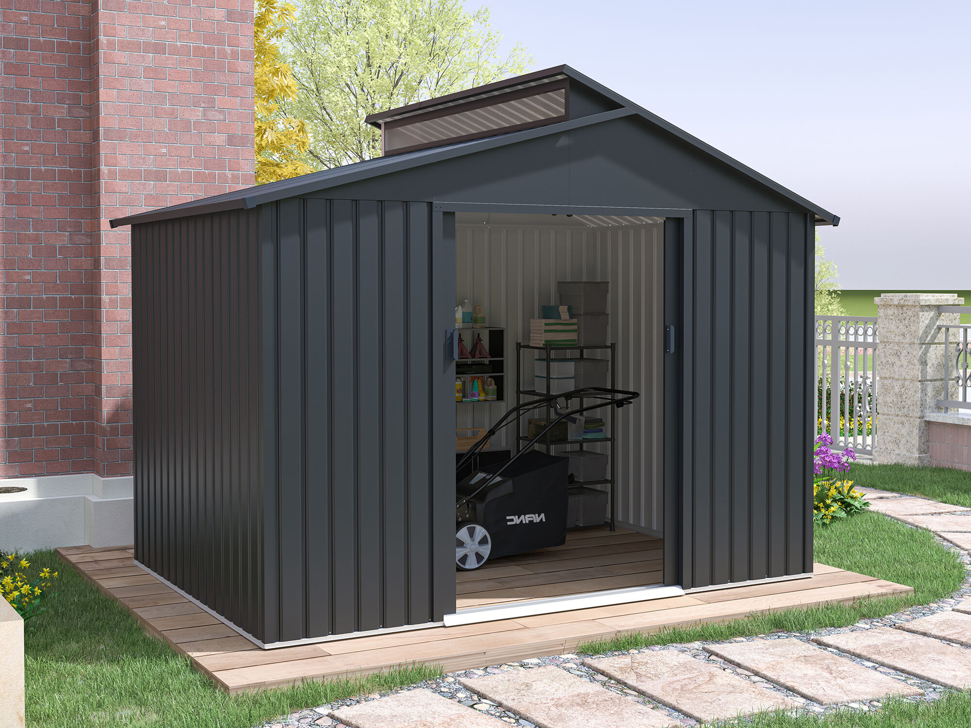 26% Rabatt ! Metall Gerätehaus Modell Viva 5,44 m²