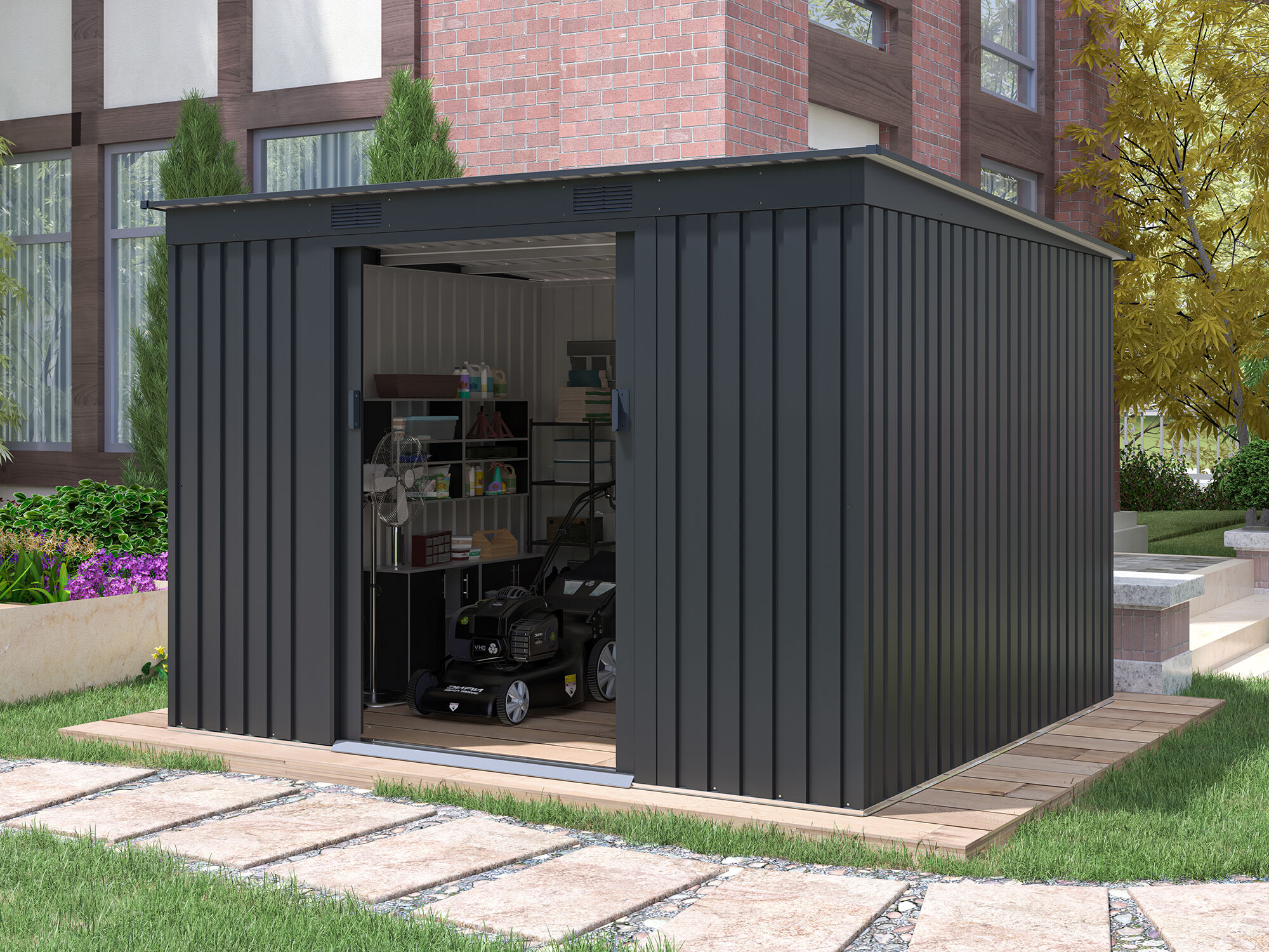 26% Rabatt ! Metall Gerätehaus Modell Pento 6,29 m²