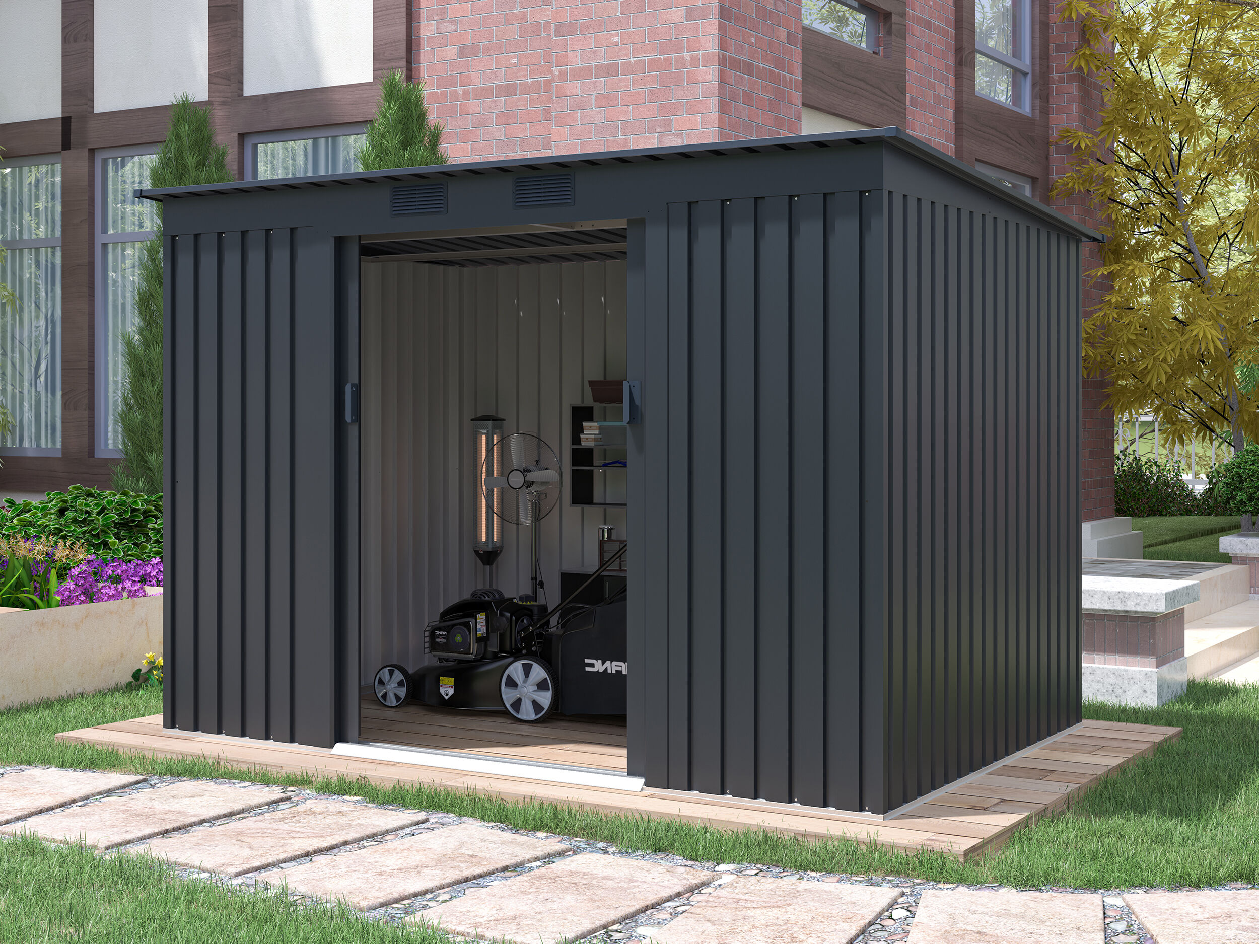 26% Rabatt ! Metall Gerätehaus Modell Pento 4,72 m²