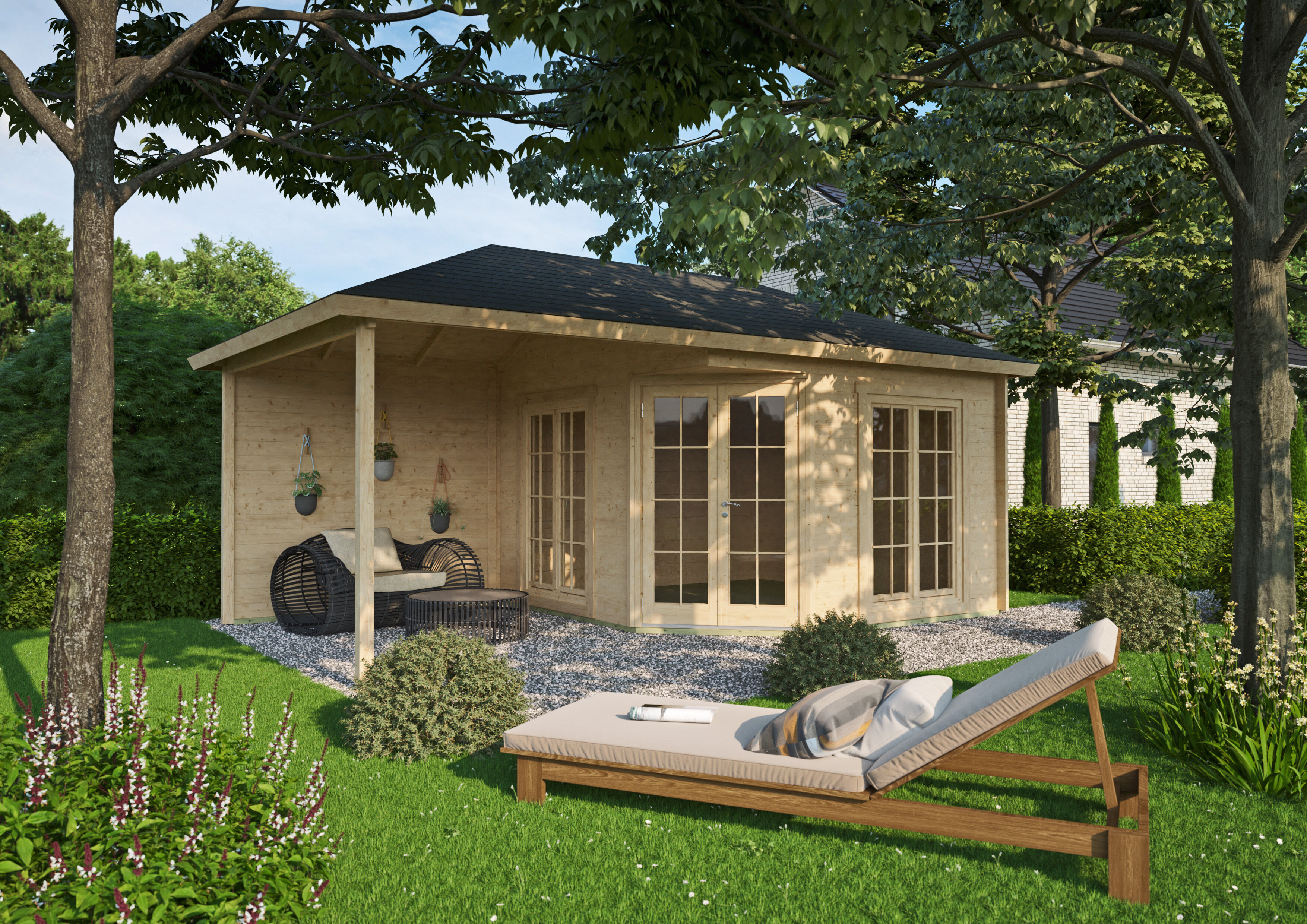 26% Rabatt ! Fjordholz Gartenhaus Modell Silke 70