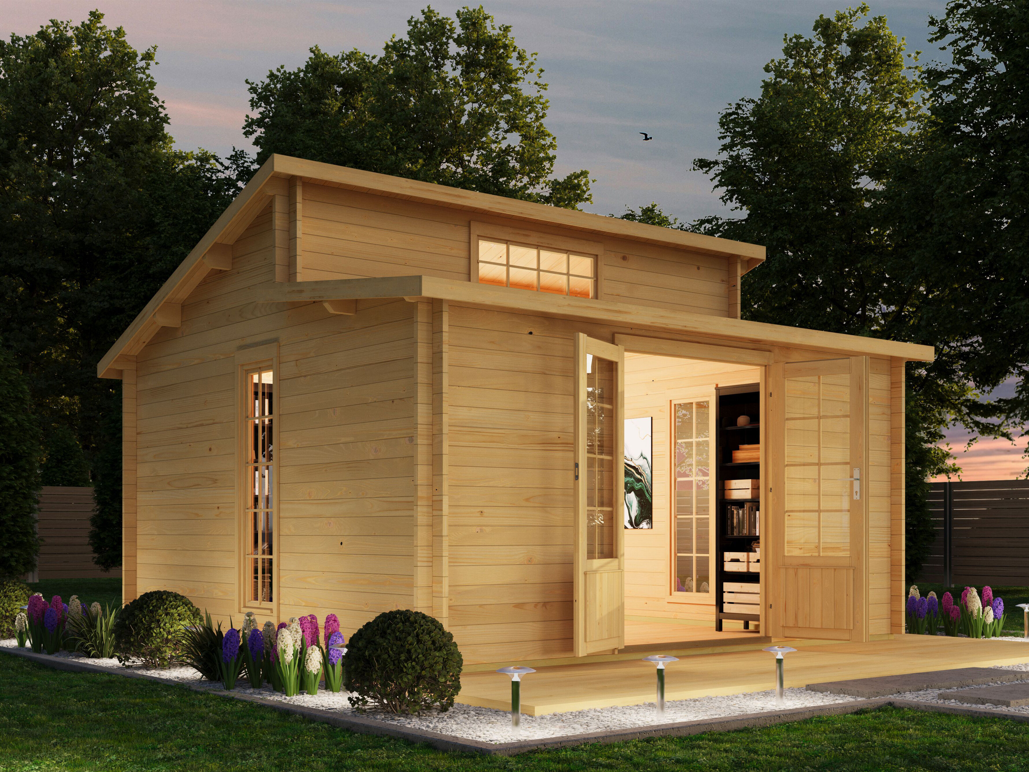 26% Rabatt ! Fjordholz Pultdach Gartenhaus Modell Lausitz