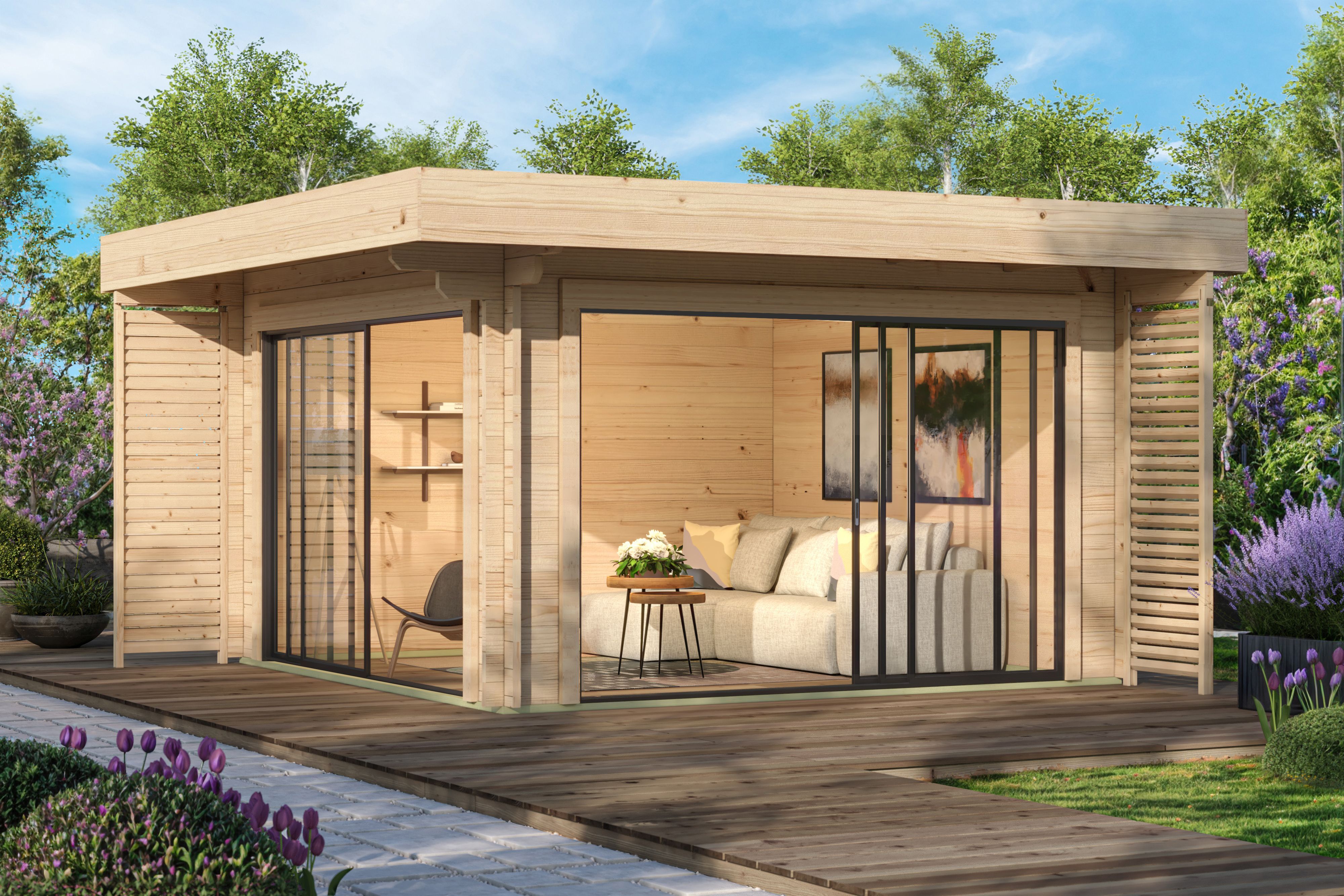 26% Rabatt ! Fjordholz Gartenhaus Modell Bobby 44 Alu