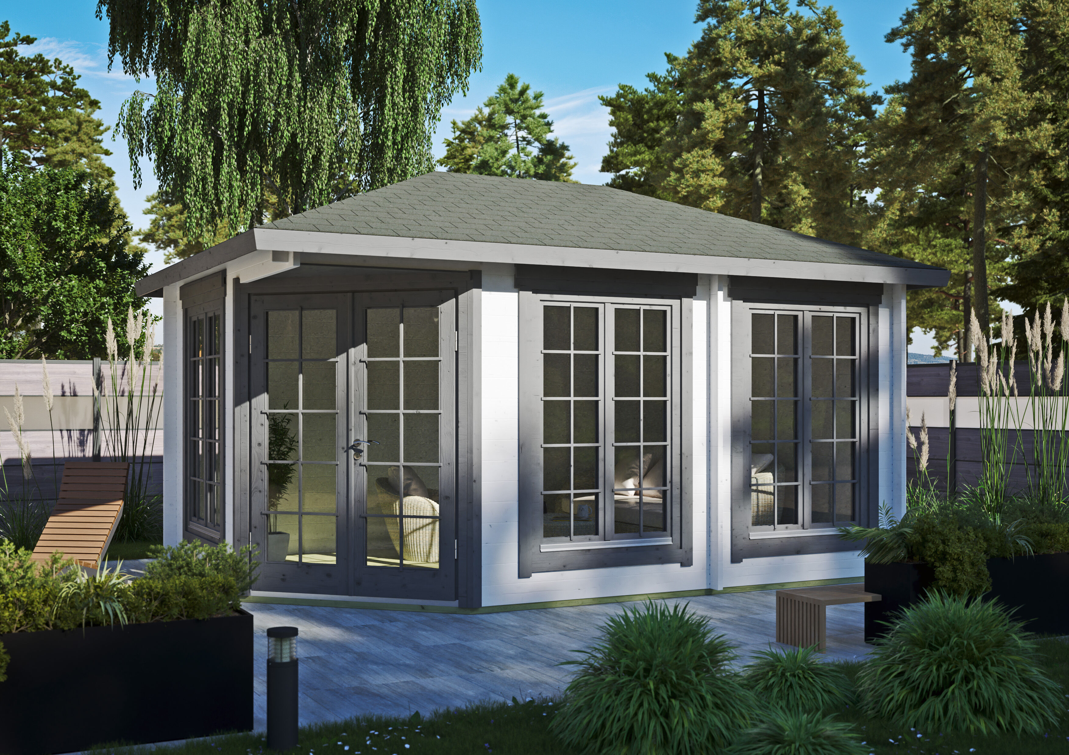 26% Rabatt ! Fjordholz Gartenhaus Modell Glasgow 44 C