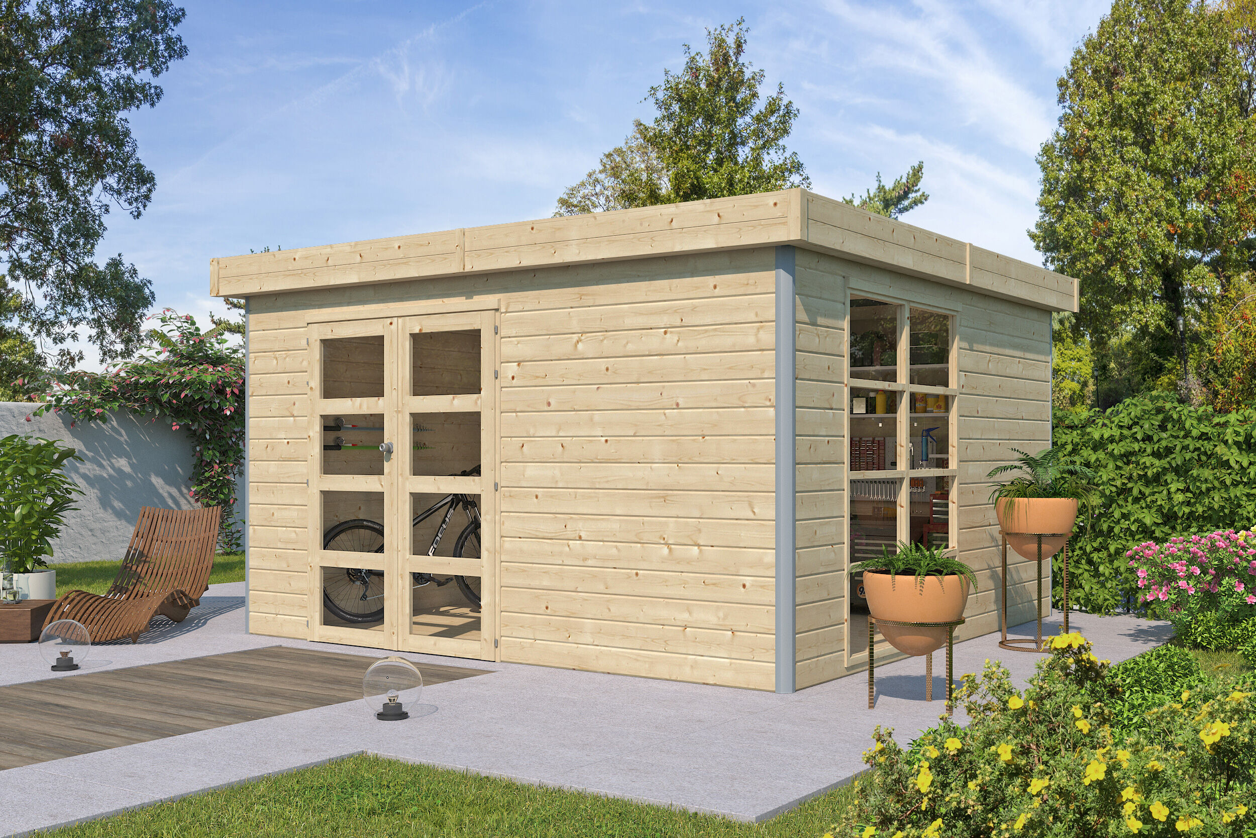 26% Rabatt ! Gartenhaus Alu-Line Modell Misaka XL