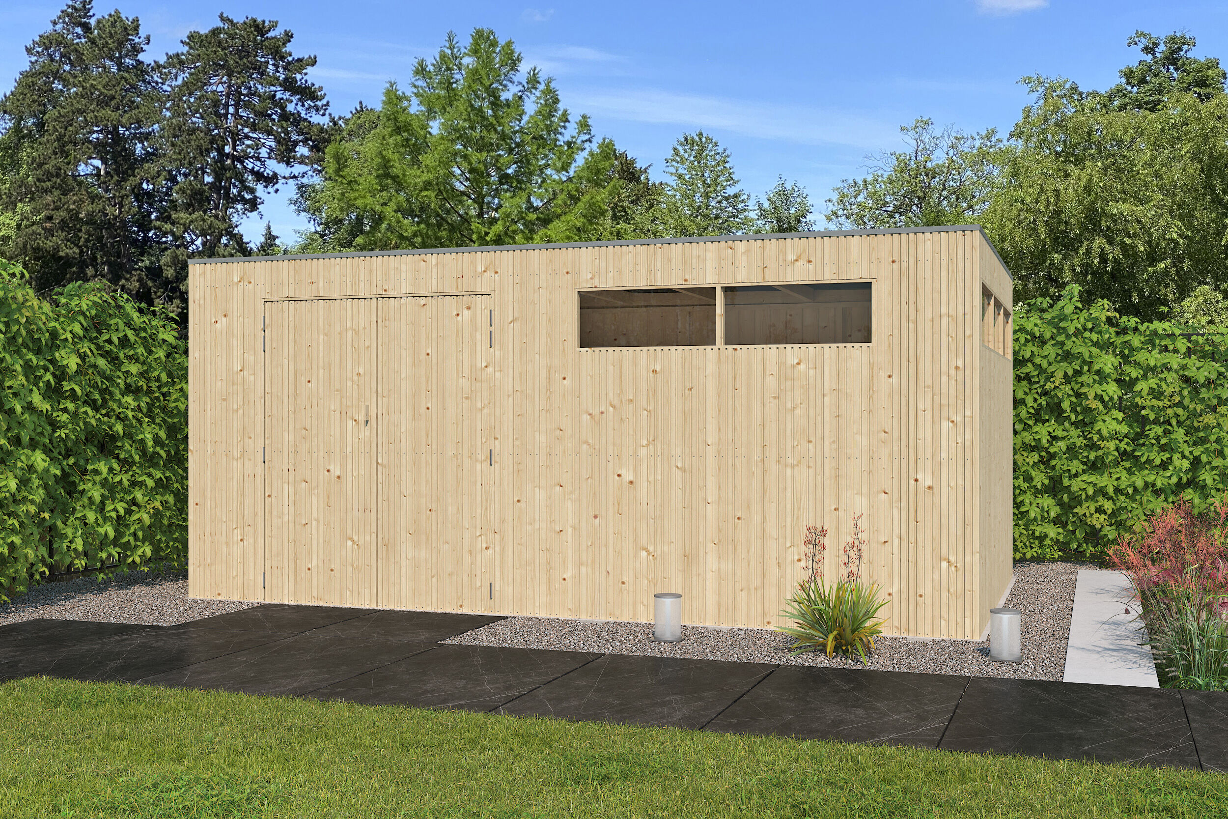 26% Rabatt ! Gartenhaus Modell QBV3-Line 14,90 m²