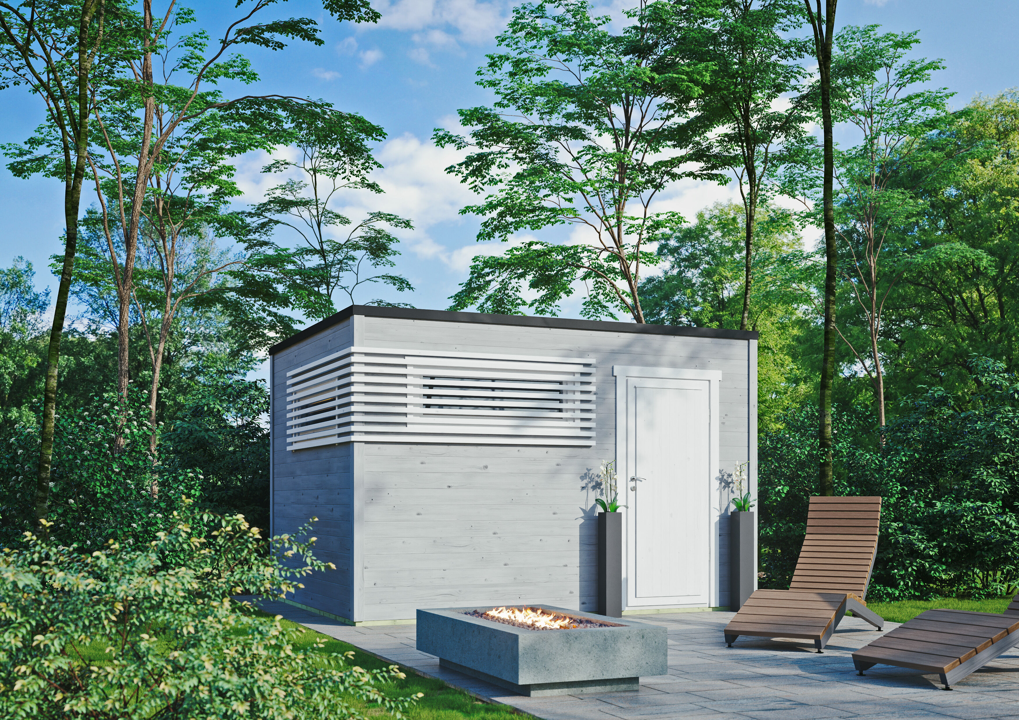 26% Rabatt ! Fjordholz Gartenhaus Modell Q-BIC Modern 44 C