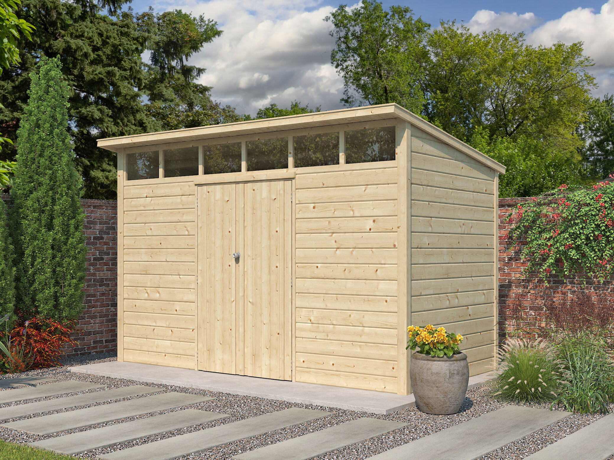 26% Rabatt ! Gartenhaus Modell Q-Line 6,48 m²