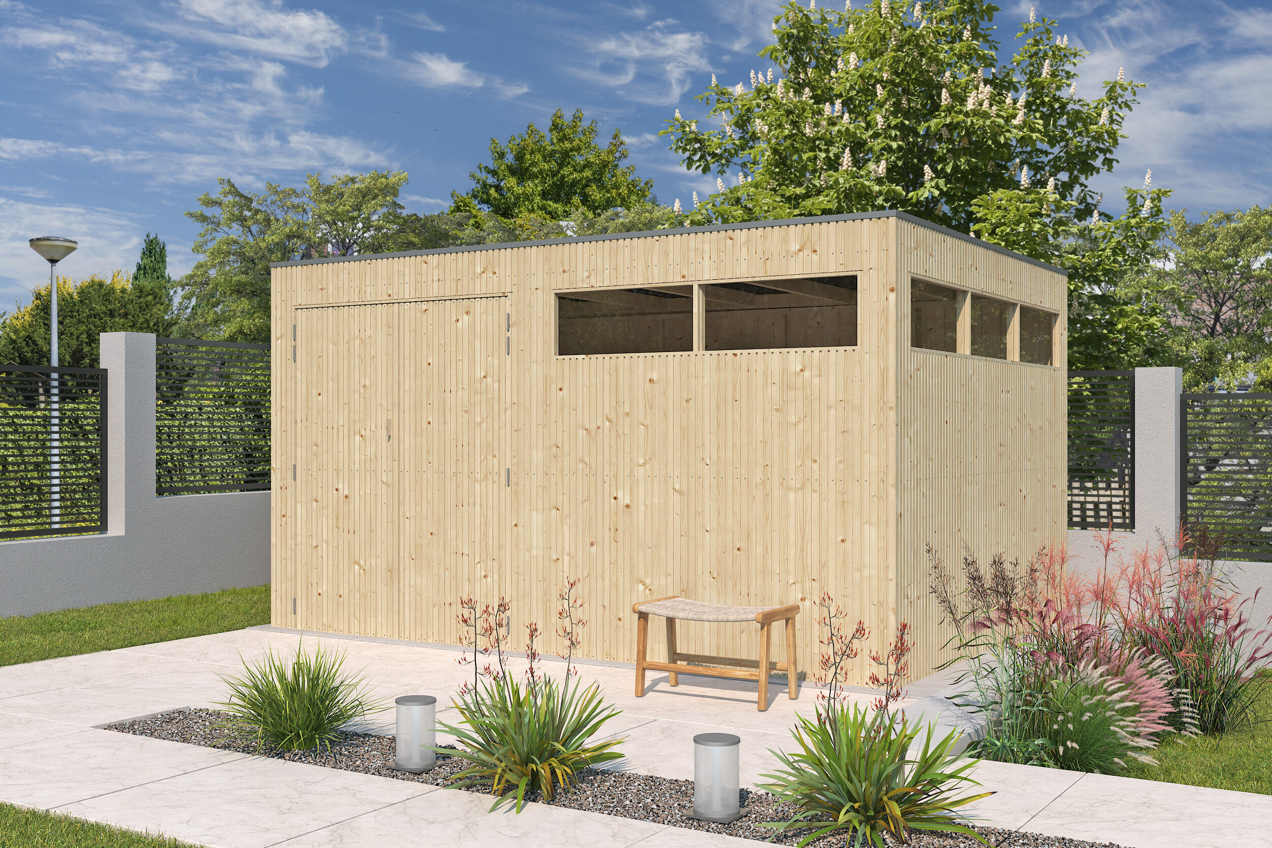 26% Rabatt ! Gartenhaus Modell QBV3-Line 11,89 m²