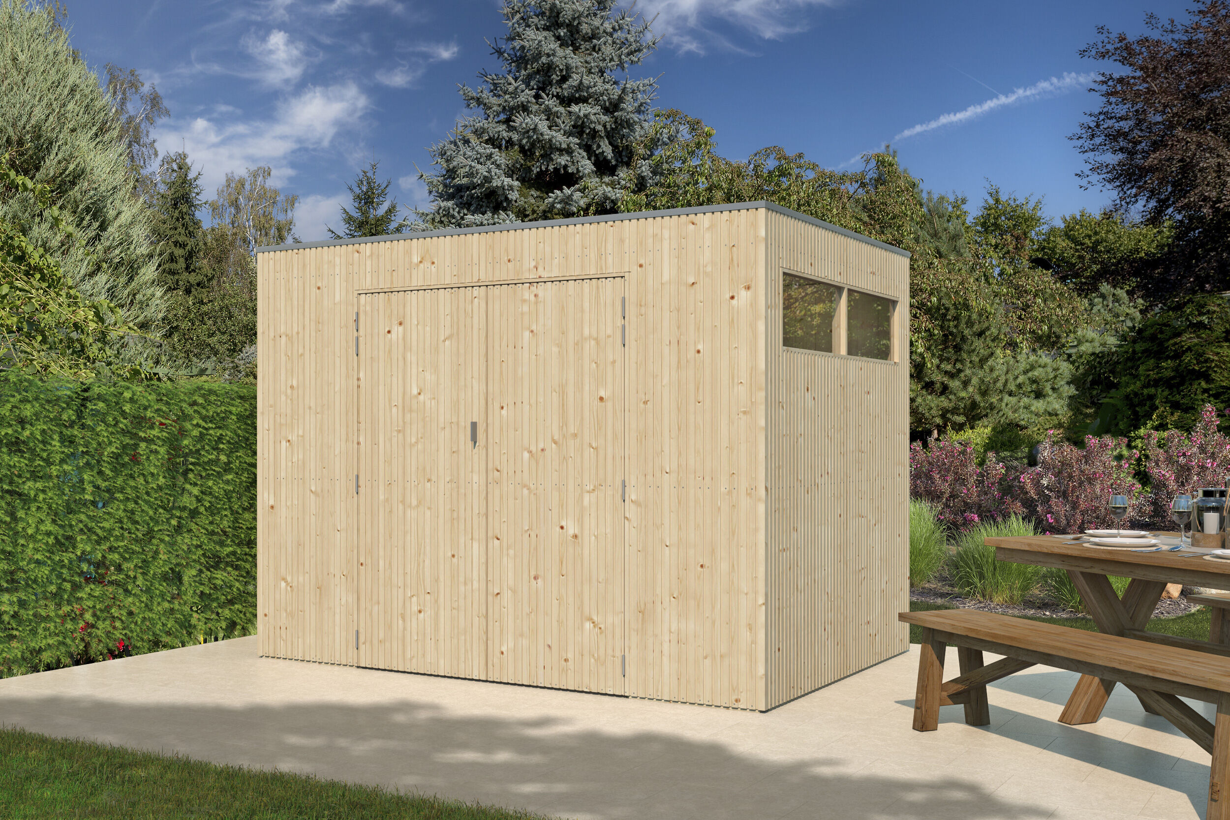 26% Rabatt ! Gartenhaus Modell QBV3-Line 5,90 m²