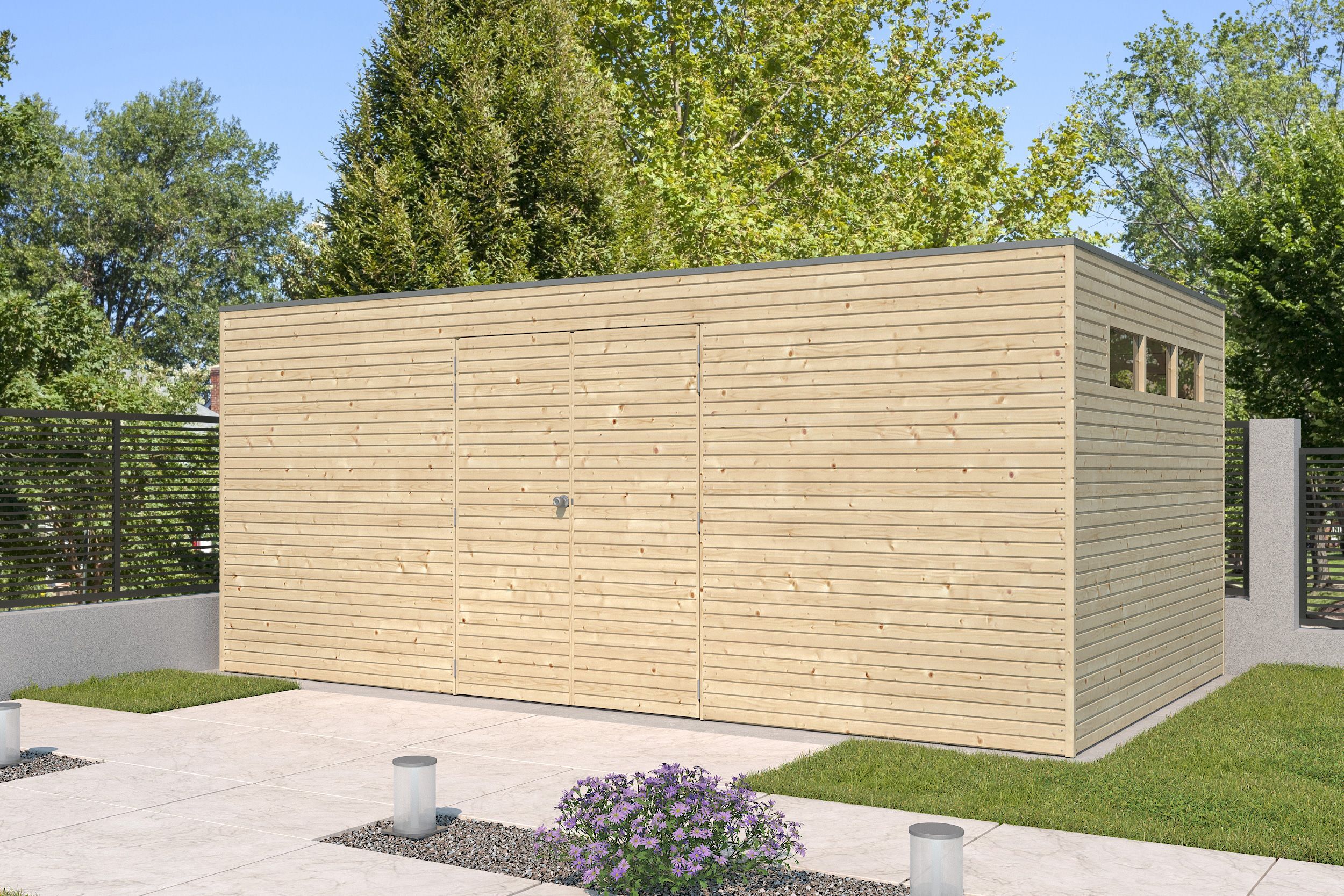 26% Rabatt ! Gartenhaus Modell QB-Line 15,30 m²