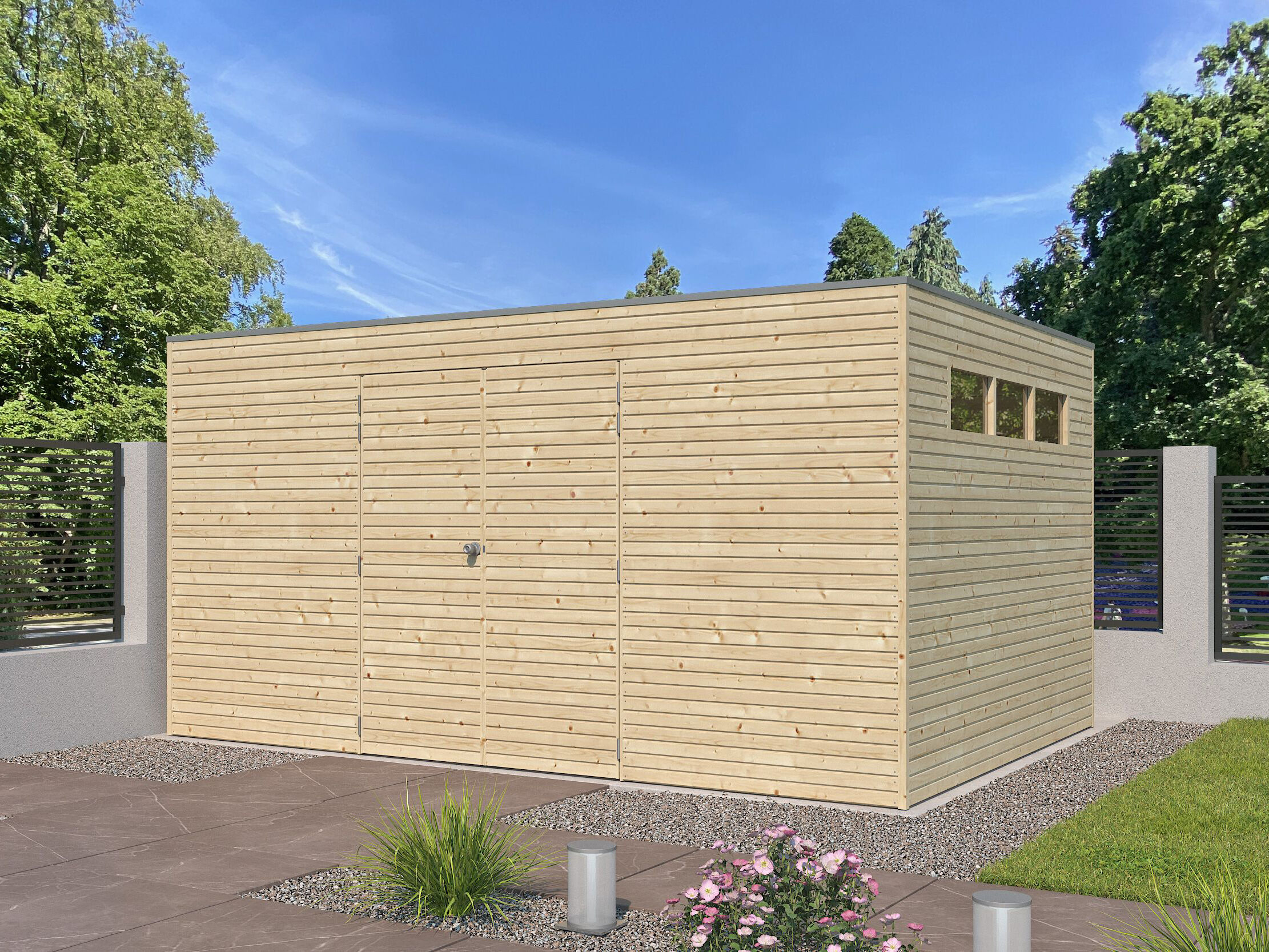 26% Rabatt ! Gartenhaus Modell QB-Line 12,60 m²