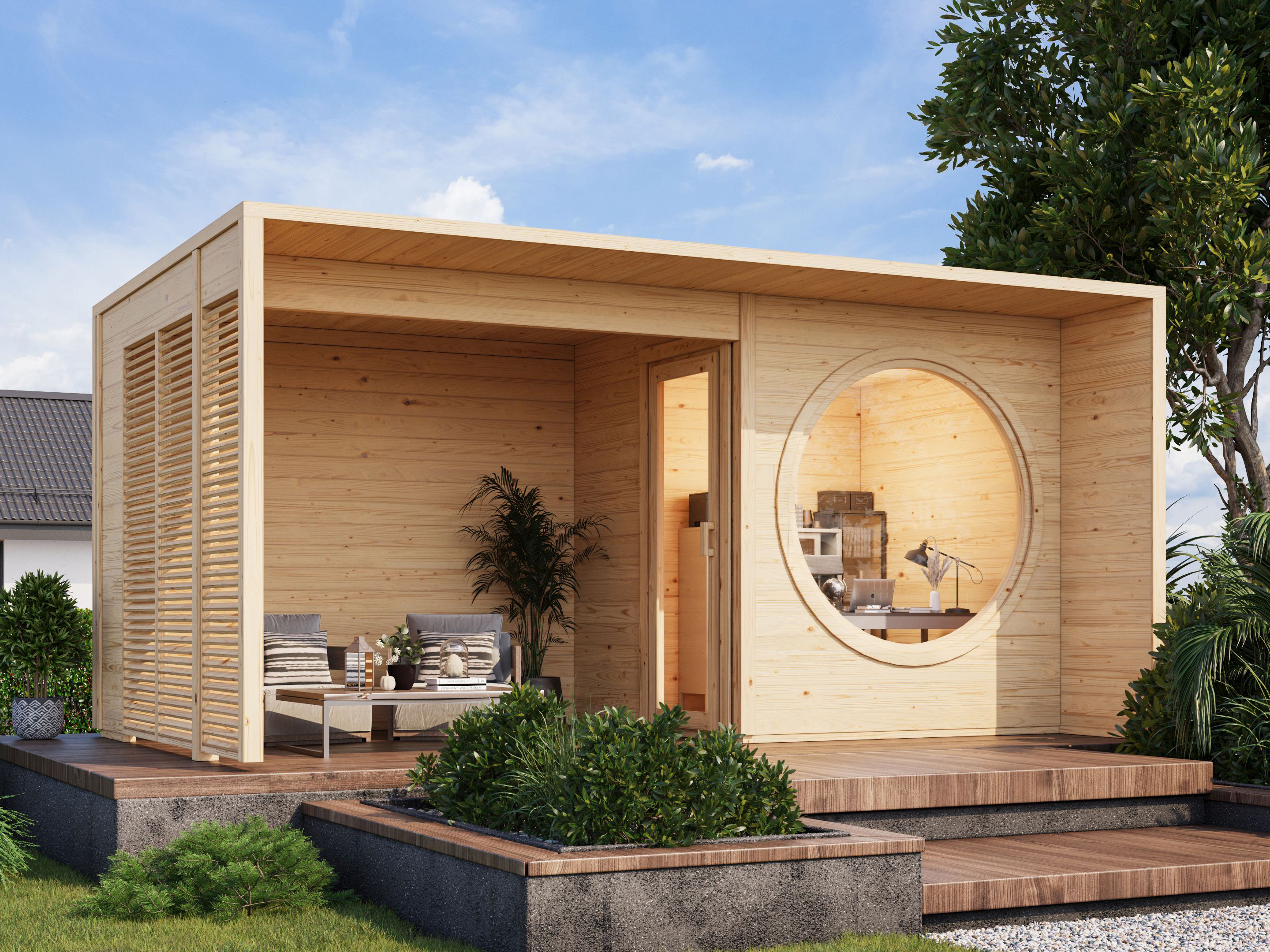 26% Rabatt ! Fjordholz Gartenhaus Modell Office Box Größe XXS +