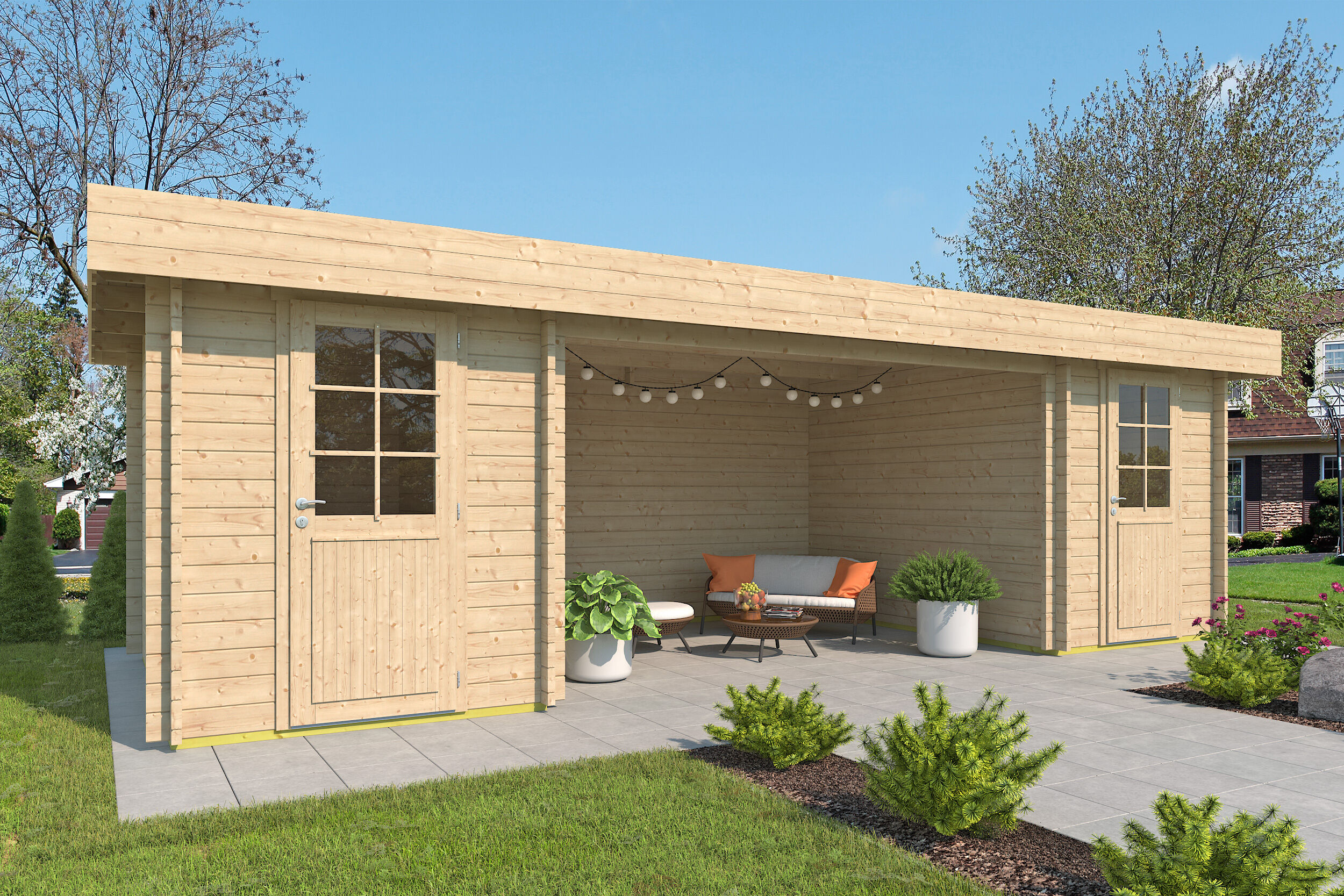 26% Rabatt ! Fjordholz Gartenhaus Modell Gorbea 44