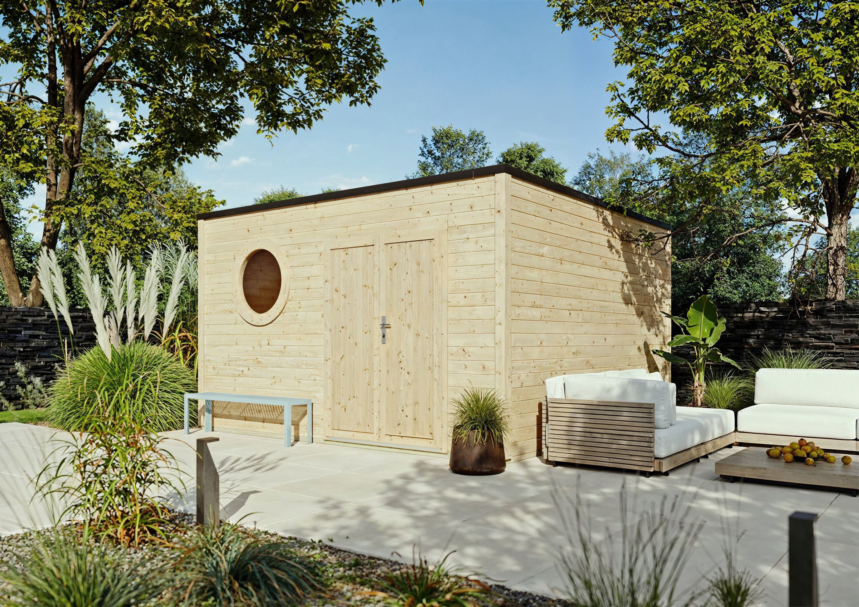 26% Rabatt ! Fjordholz Gartenhaus Modell Rondo 40 D