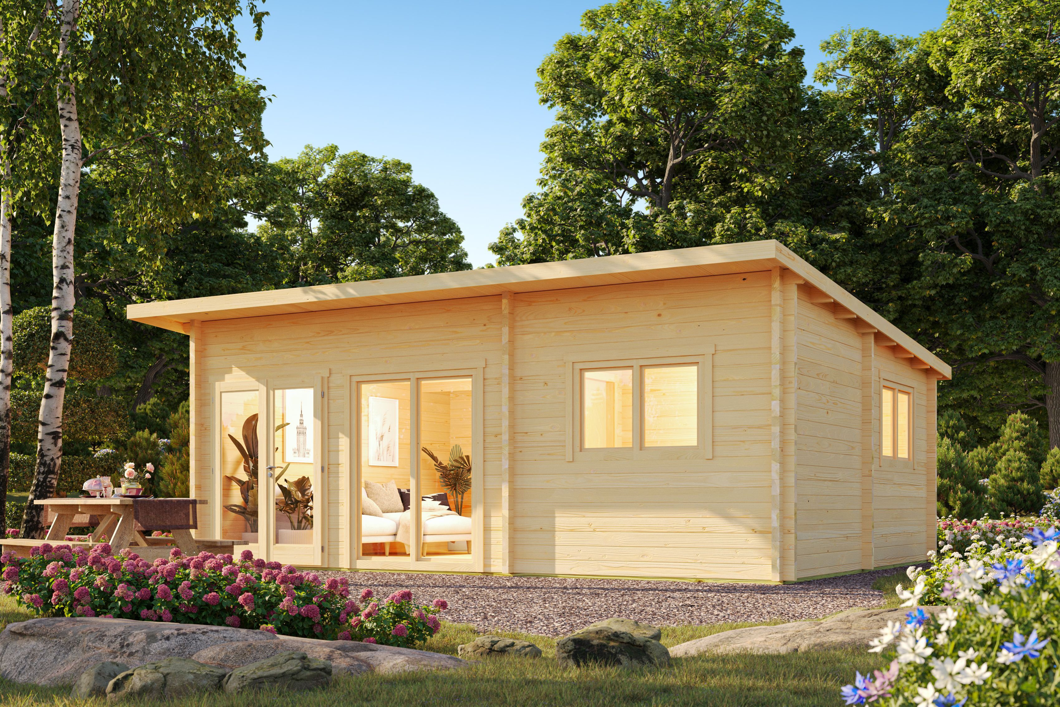 26% Rabatt ! Fjordholz Gartenhaus Modell Moderna 70