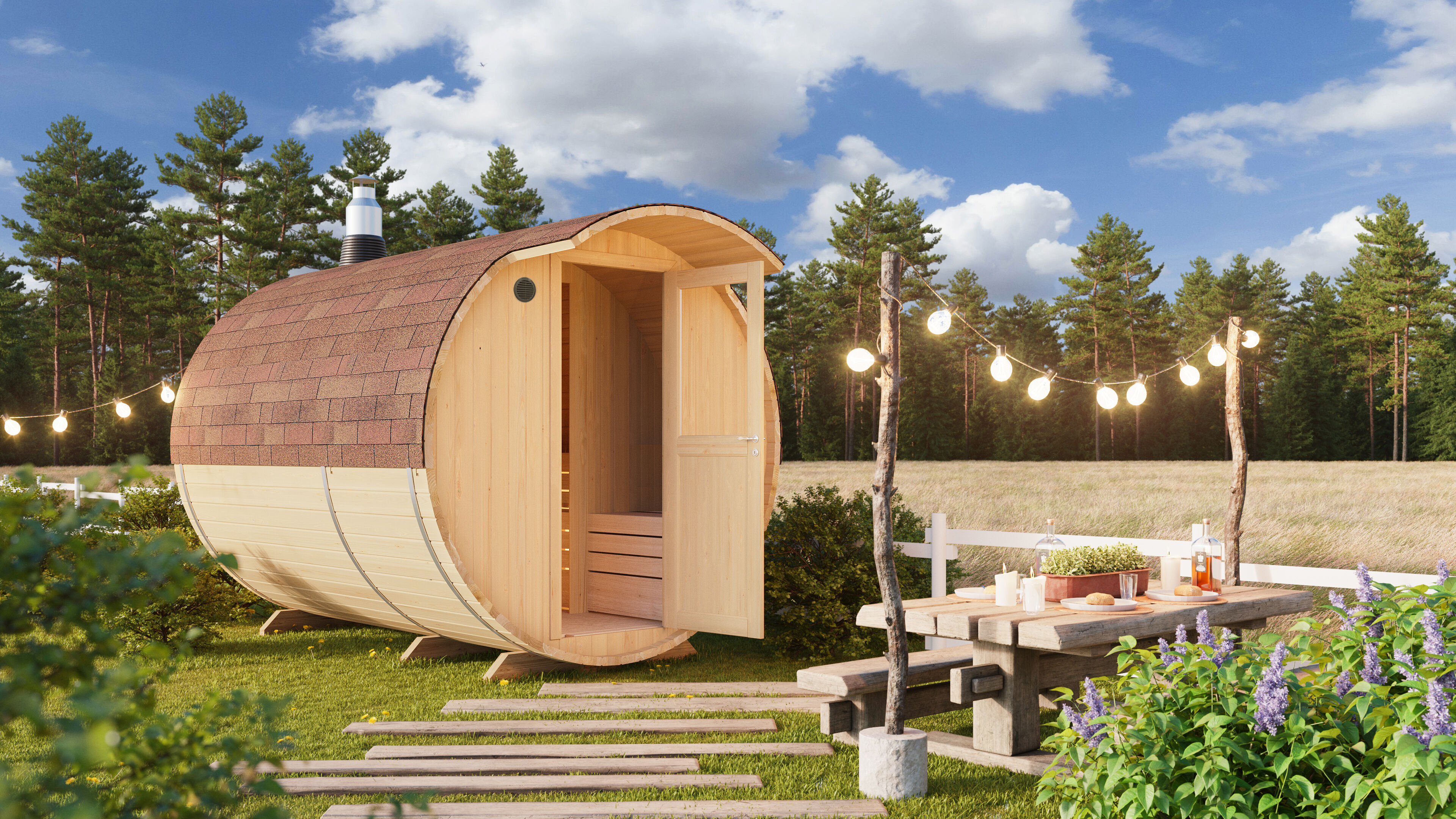 26% Rabatt ! Fjordholz Fass-Sauna Jonte