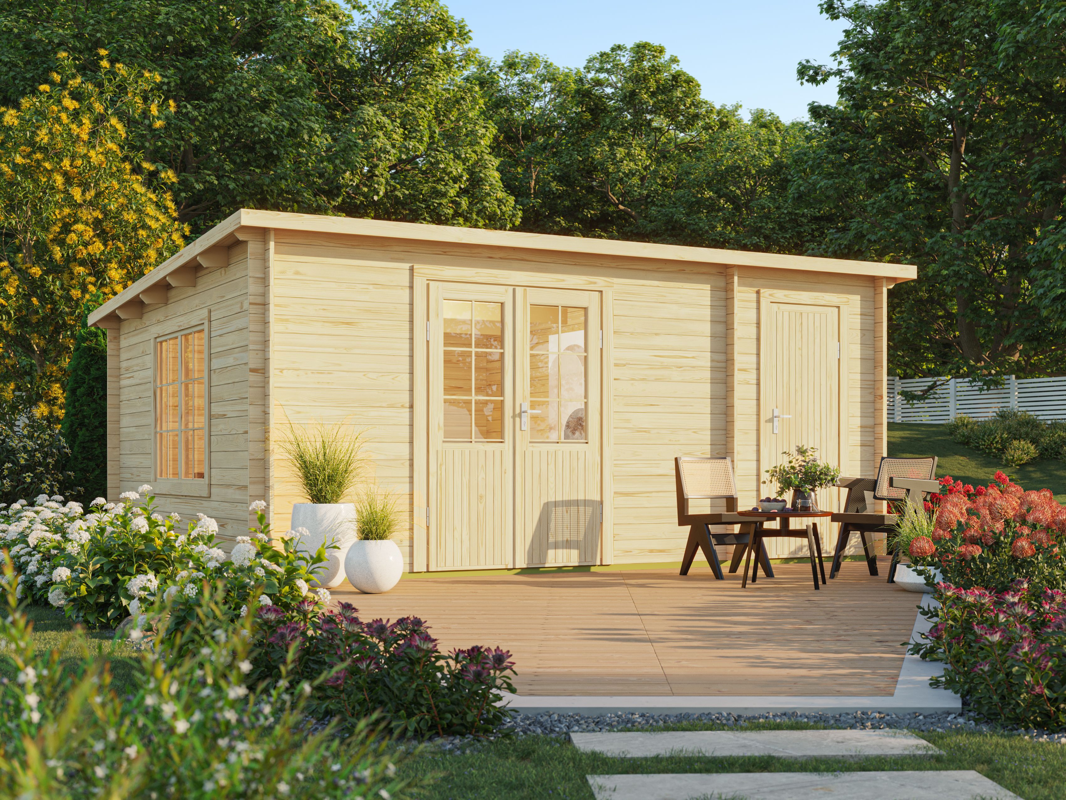 26% Rabatt ! Fjordholz Pultdach Gartenhaus Modell Rex 28 B