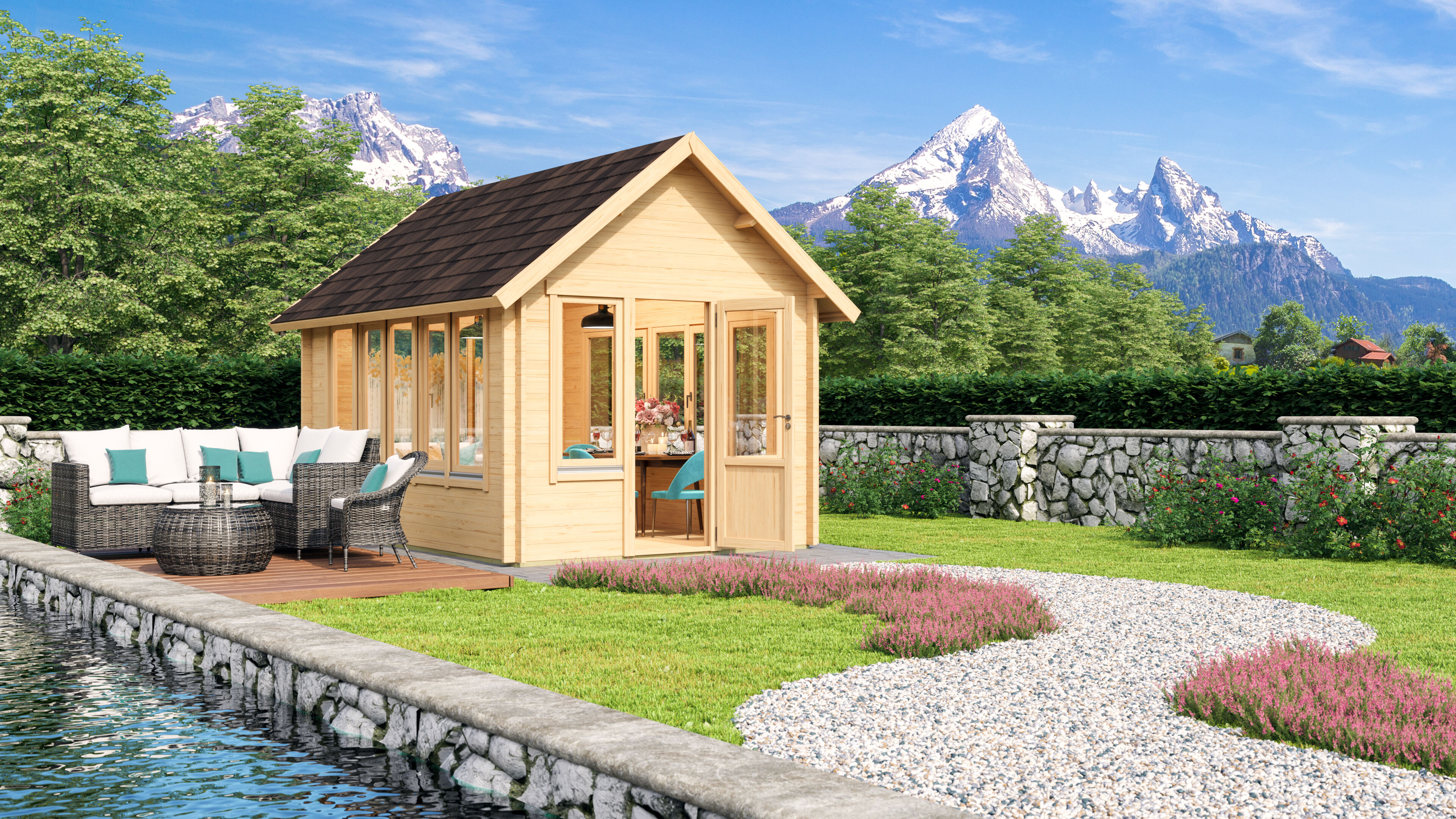 26% Rabatt ! Fjordholz Gartenhaus Modell Jura 70