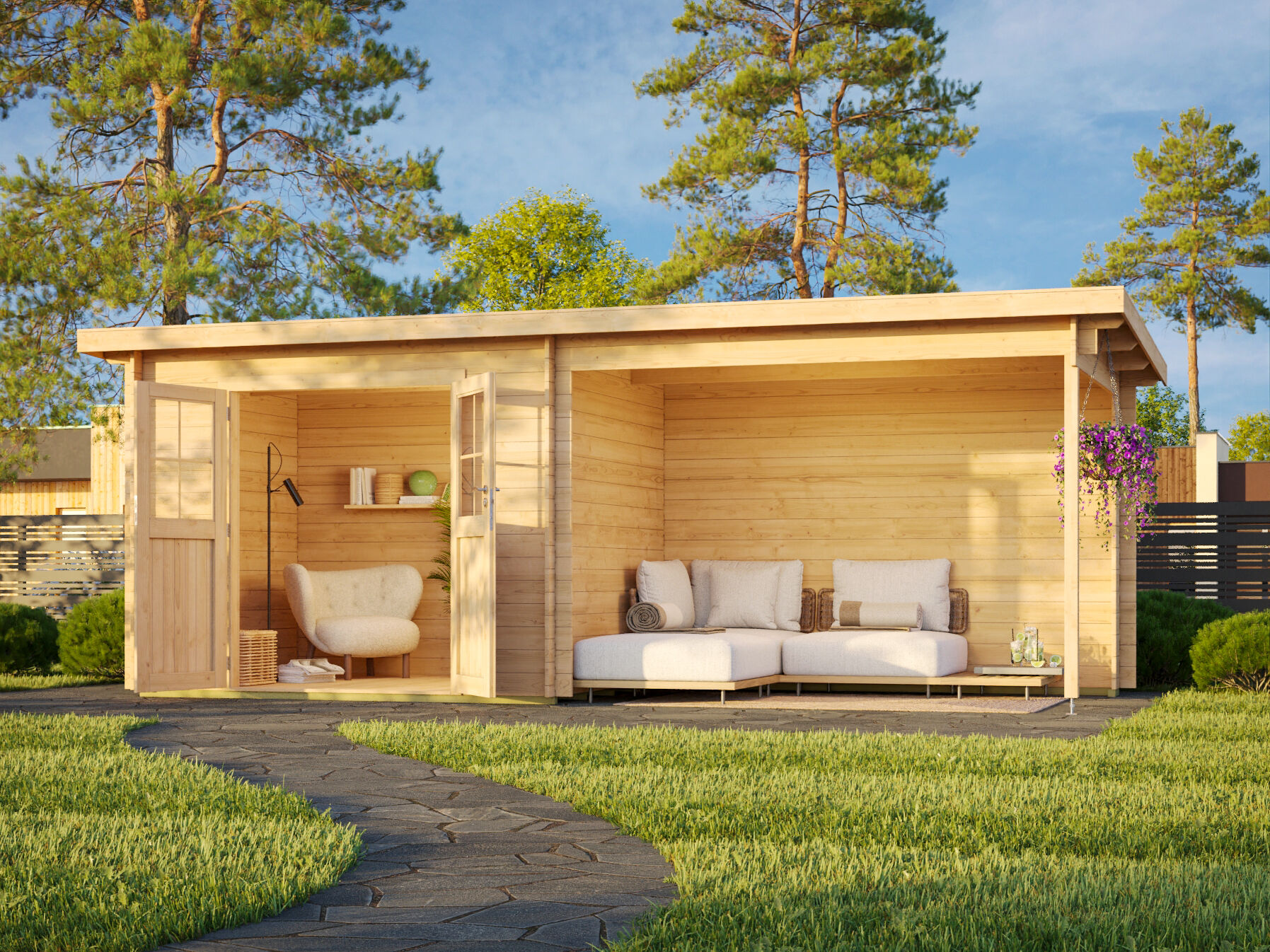 26% Rabatt ! Fjordholz Pultdach Gartenhaus Modell Ezra 2J