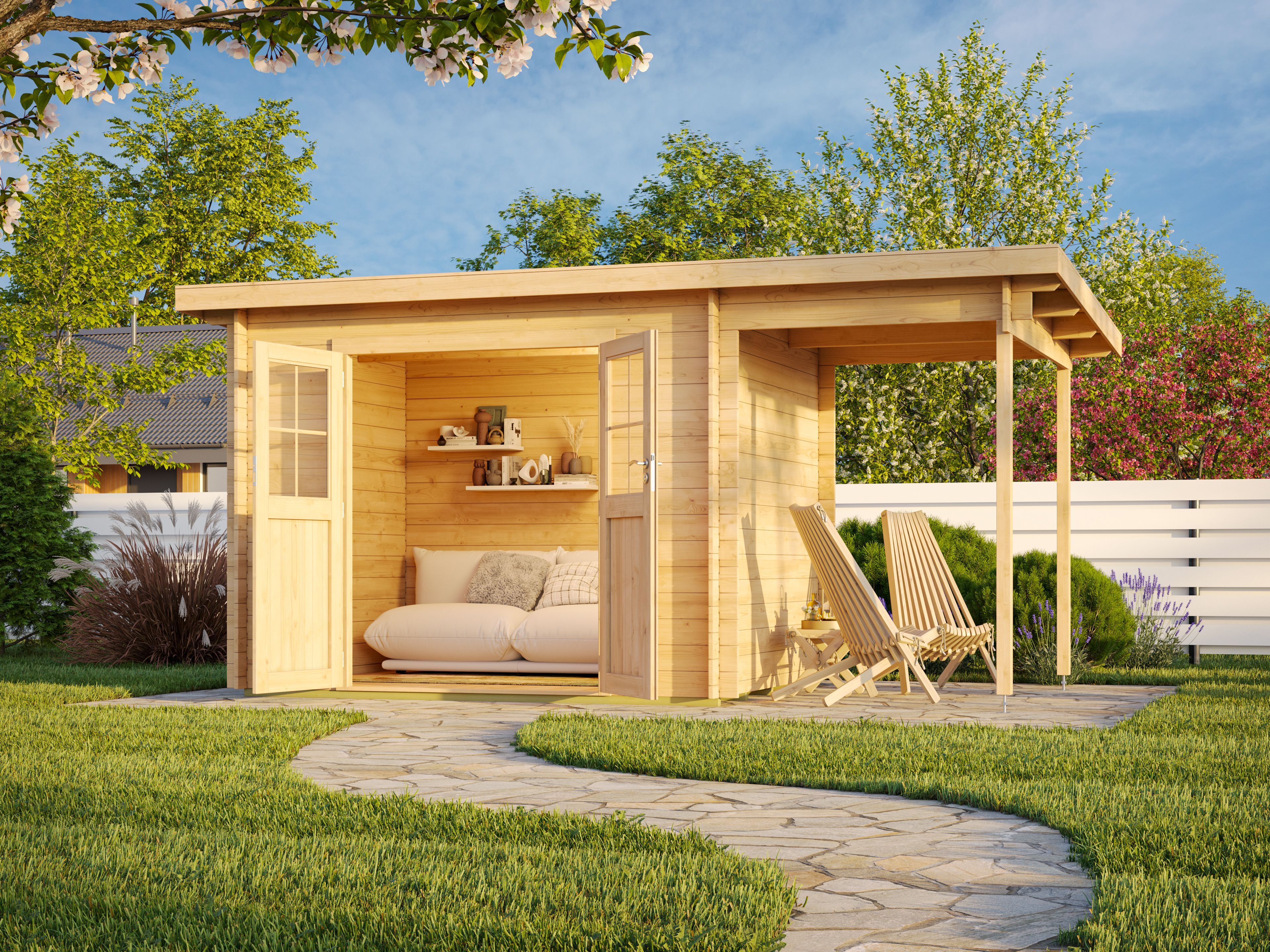 26% Rabatt ! Fjordholz Pultdach Gartenhaus Modell Ezra 2G