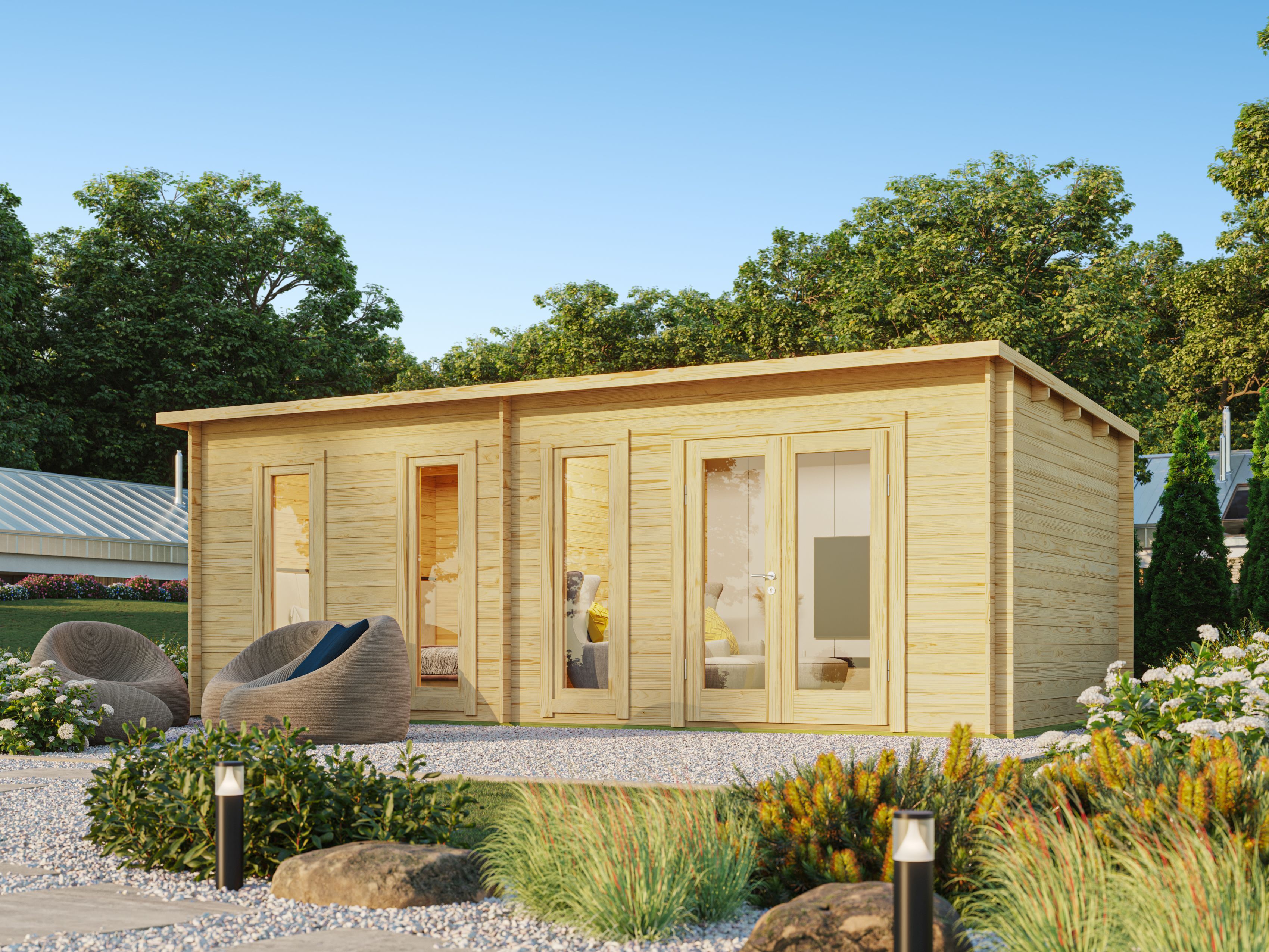 26% Rabatt ! Fjordholz Pultdach Gartenhaus Modell Mali 28 E