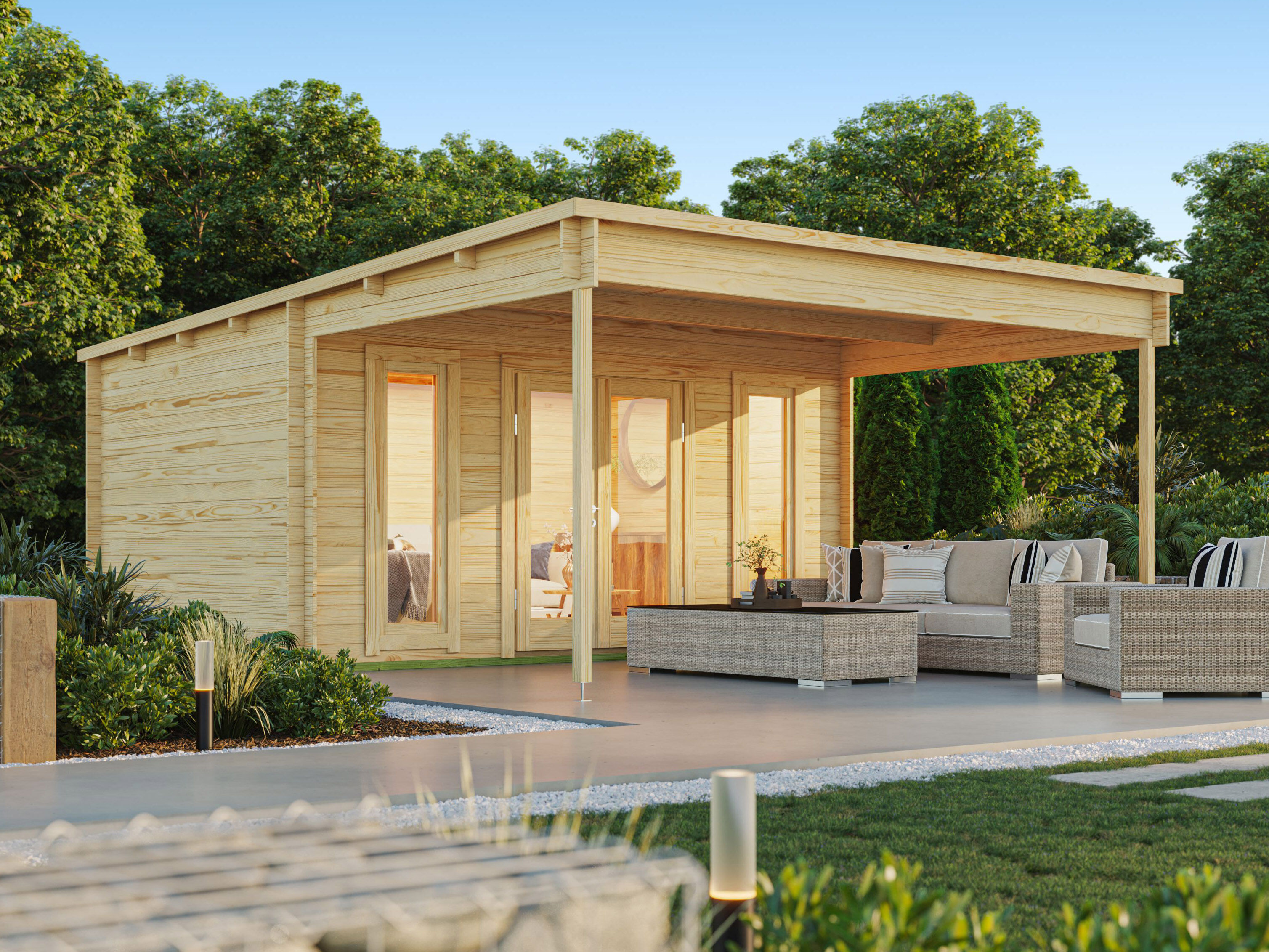 26% Rabatt ! Fjordholz Pultdach Gartenhaus Modell Mali 28 D