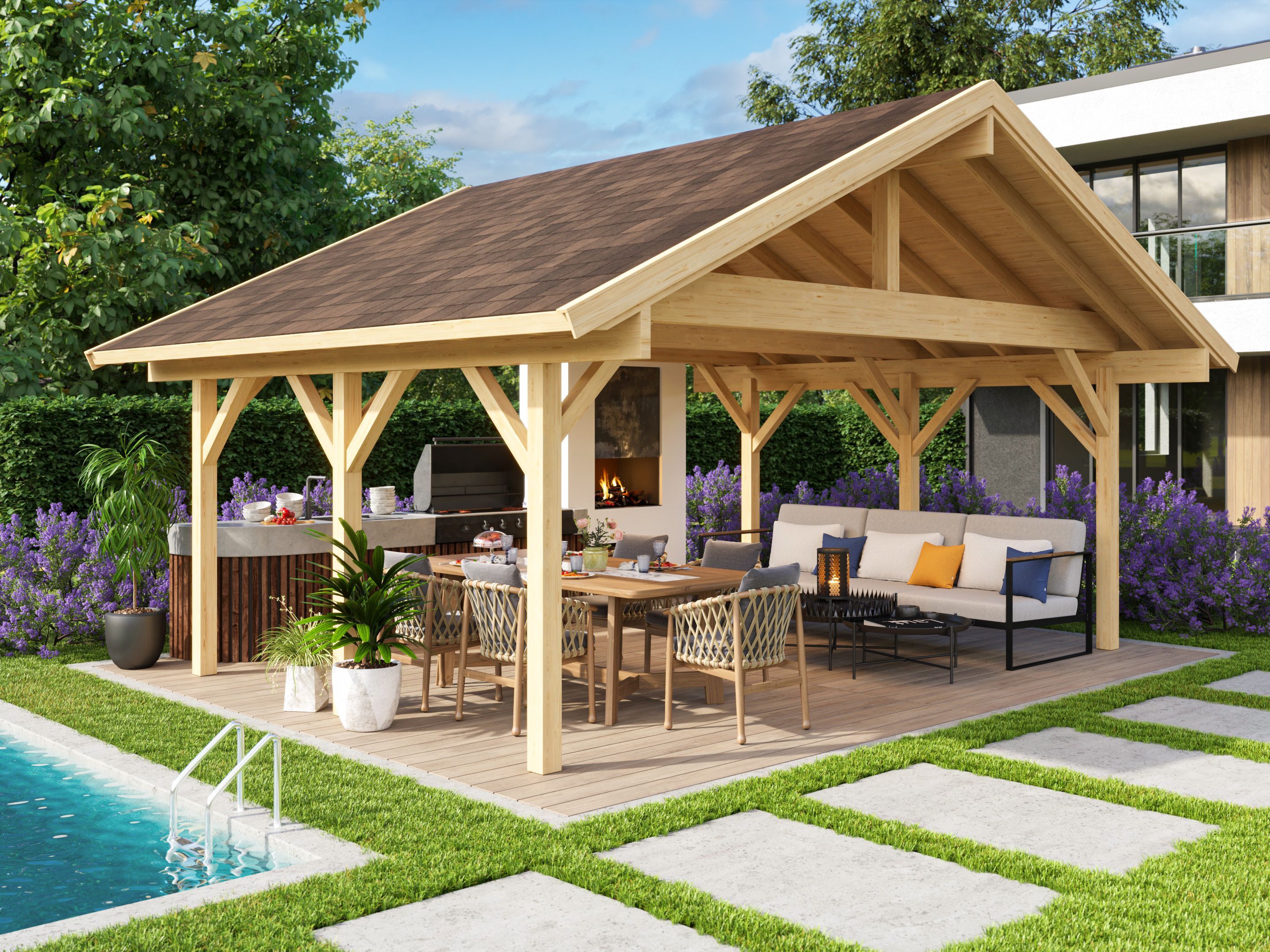 26% Rabatt ! Fjordholz Garten Freisitz Modell Max XL