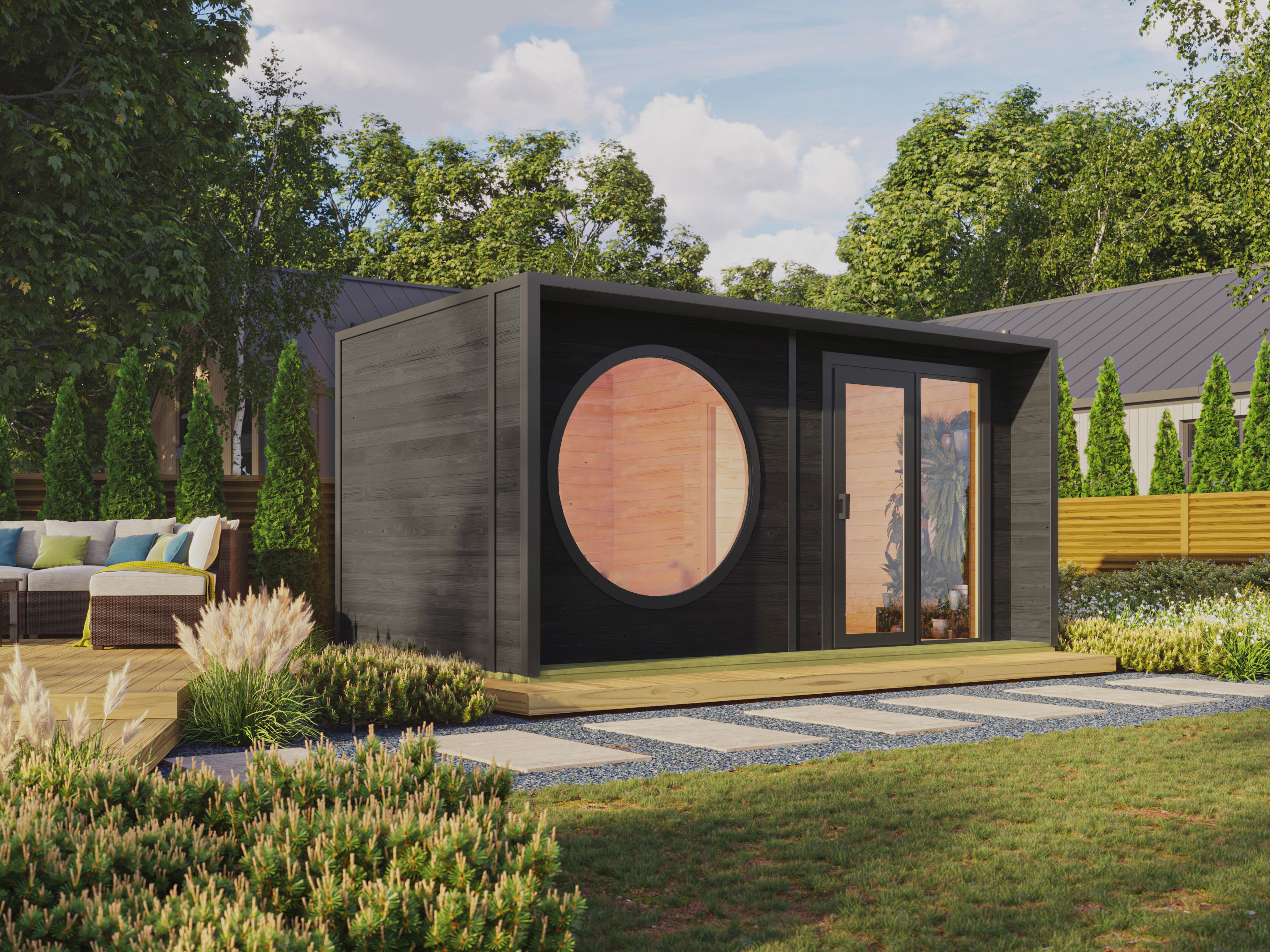 26% Rabatt ! Fjordholz Gartenhaus Modell Office Box Größe XL sc