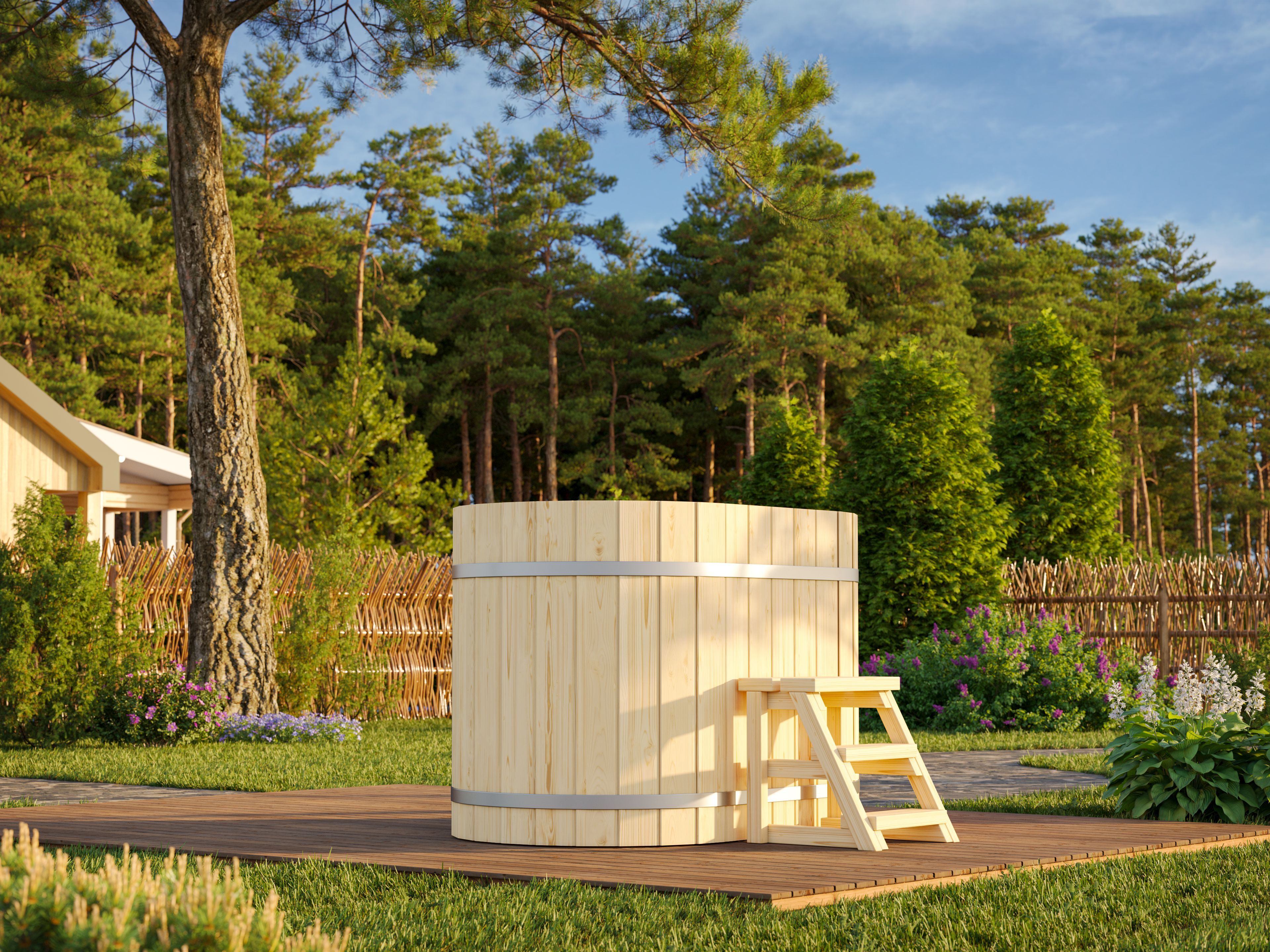 26% Rabatt ! Fjordholz Holzbadezuber Oval Größe 2 ohne Ofen