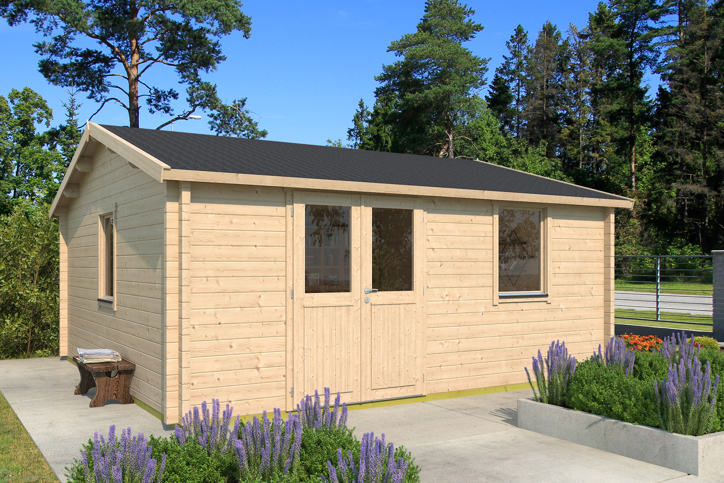 26% Rabatt ! Fjordholz Gartenhaus Modell Narvic 70 G