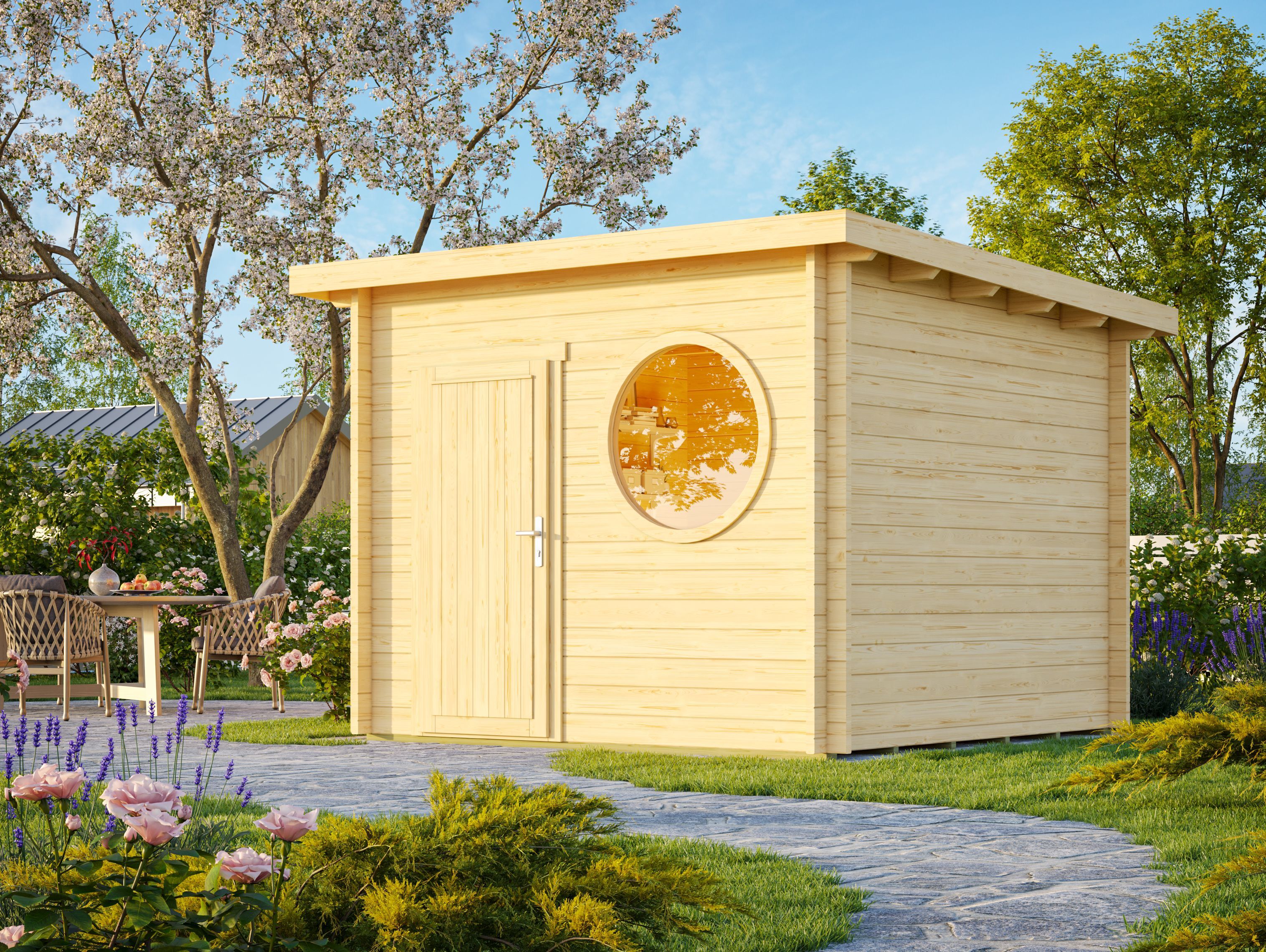 26% Rabatt ! Fjordholz Pultdach Gartenhaus Modell Ezra 3N