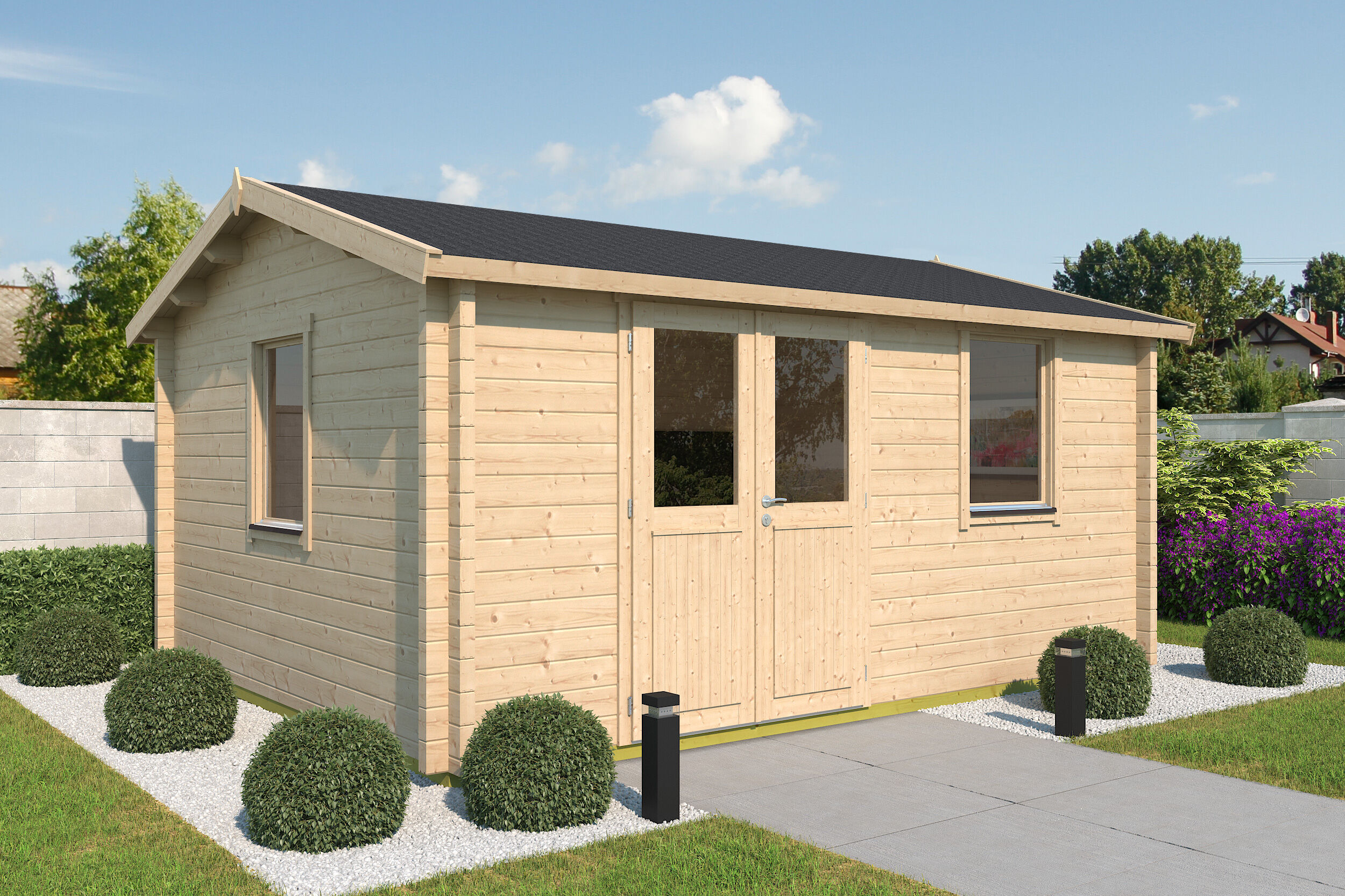 26% Rabatt ! Fjordholz Gartenhaus Modell Narvic 70 F