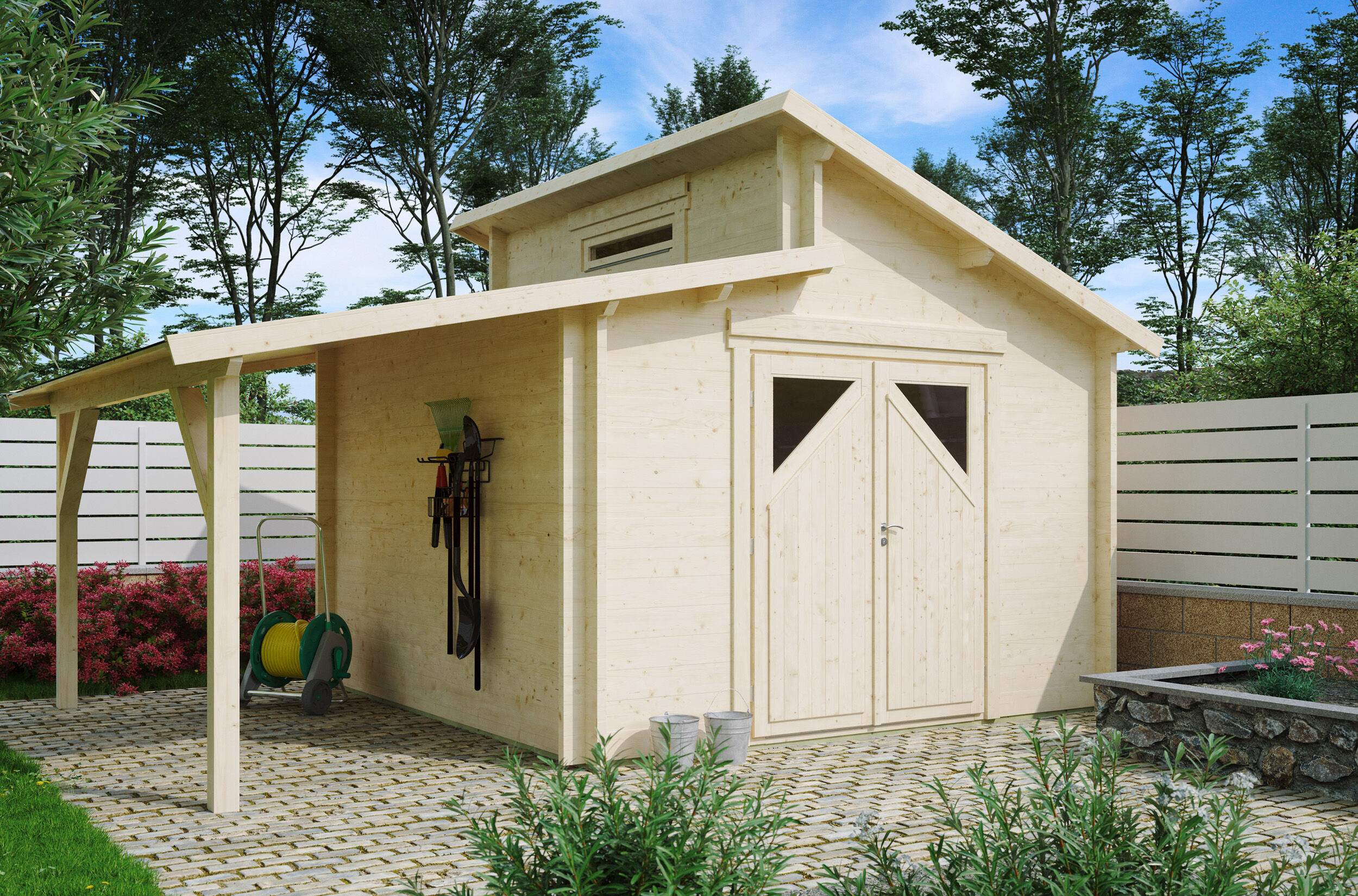 26% Rabatt ! Fjordholz Gartenhaus Modell Varianta 44 D +SD