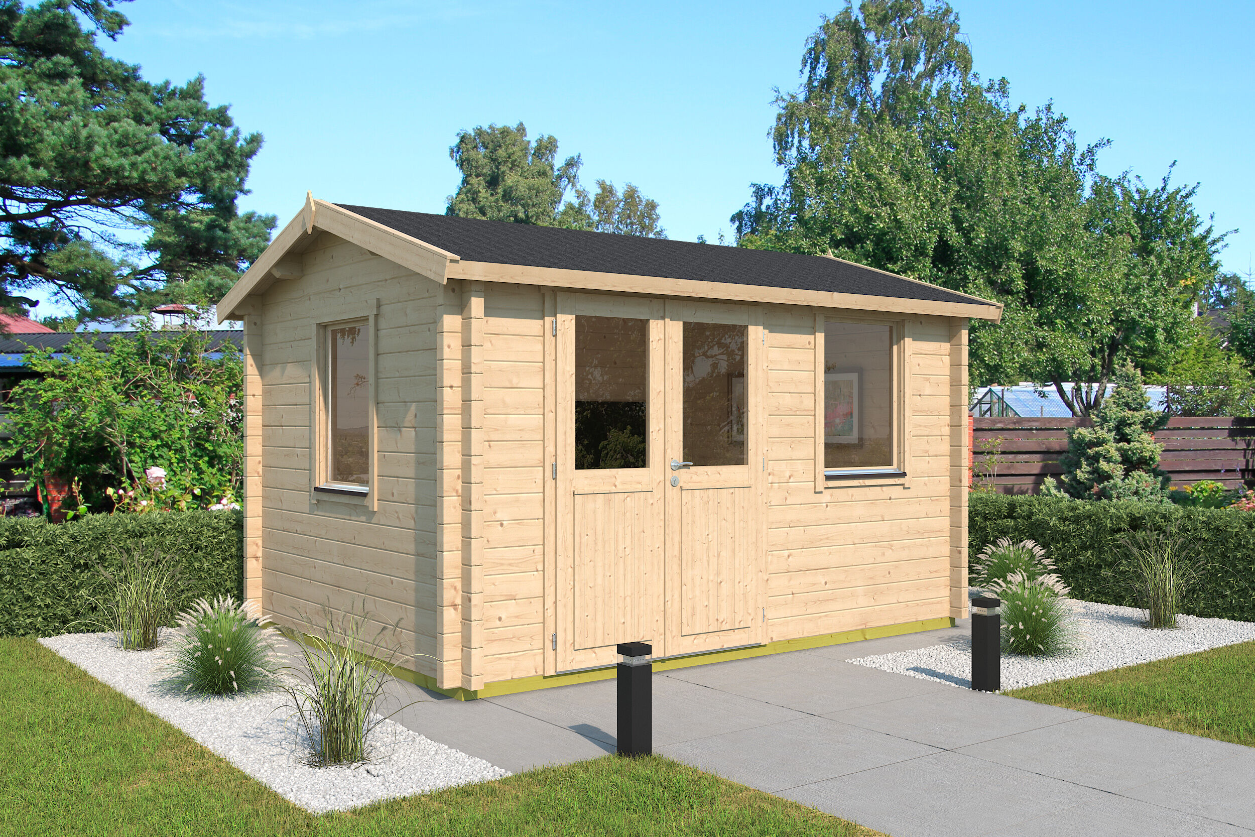 26% Rabatt ! Fjordholz Gartenhaus Modell Narvic 70 B