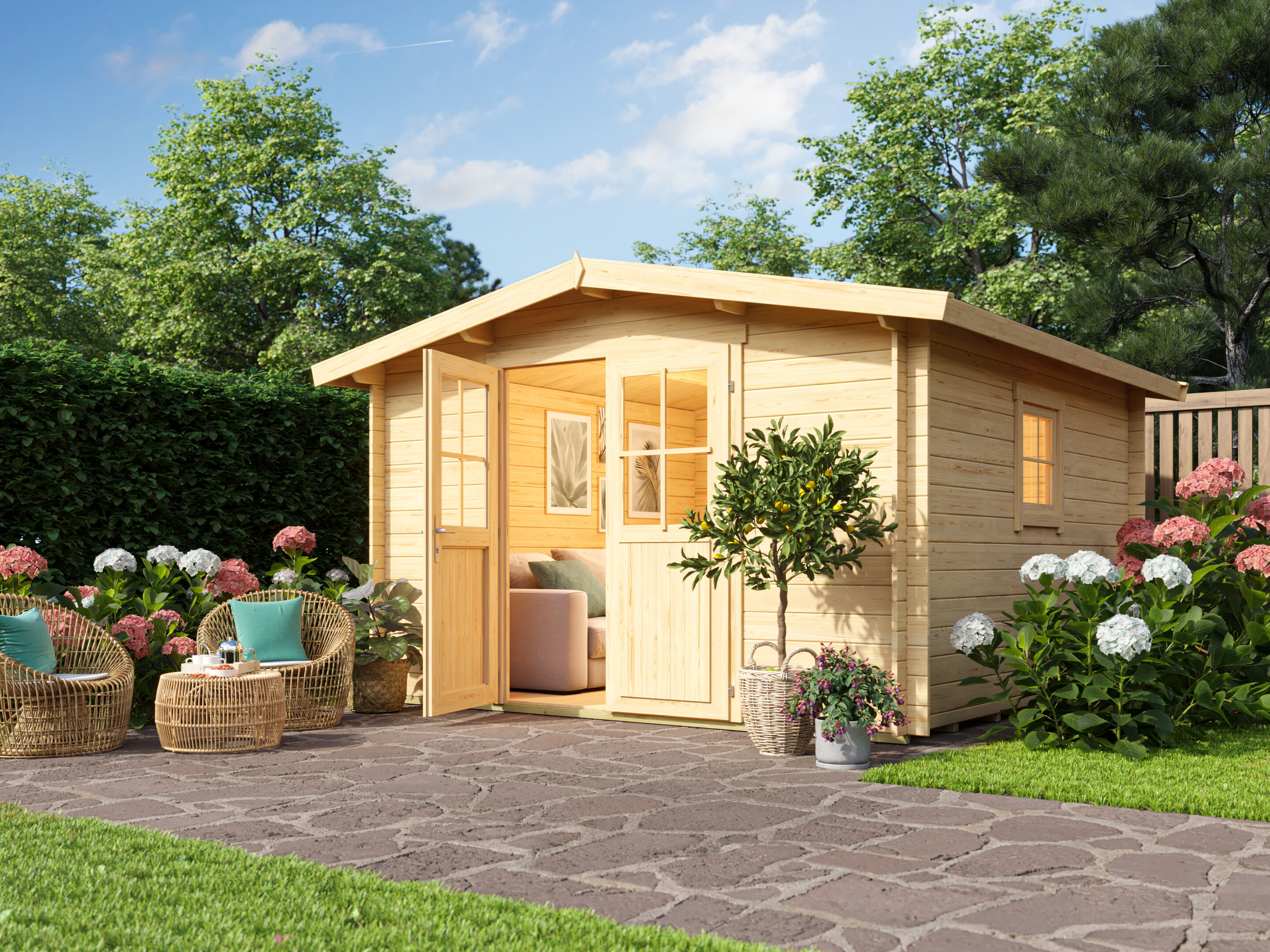 26% Rabatt ! Fjordholz Satteldach Gartenhaus Modell Eliza 5E