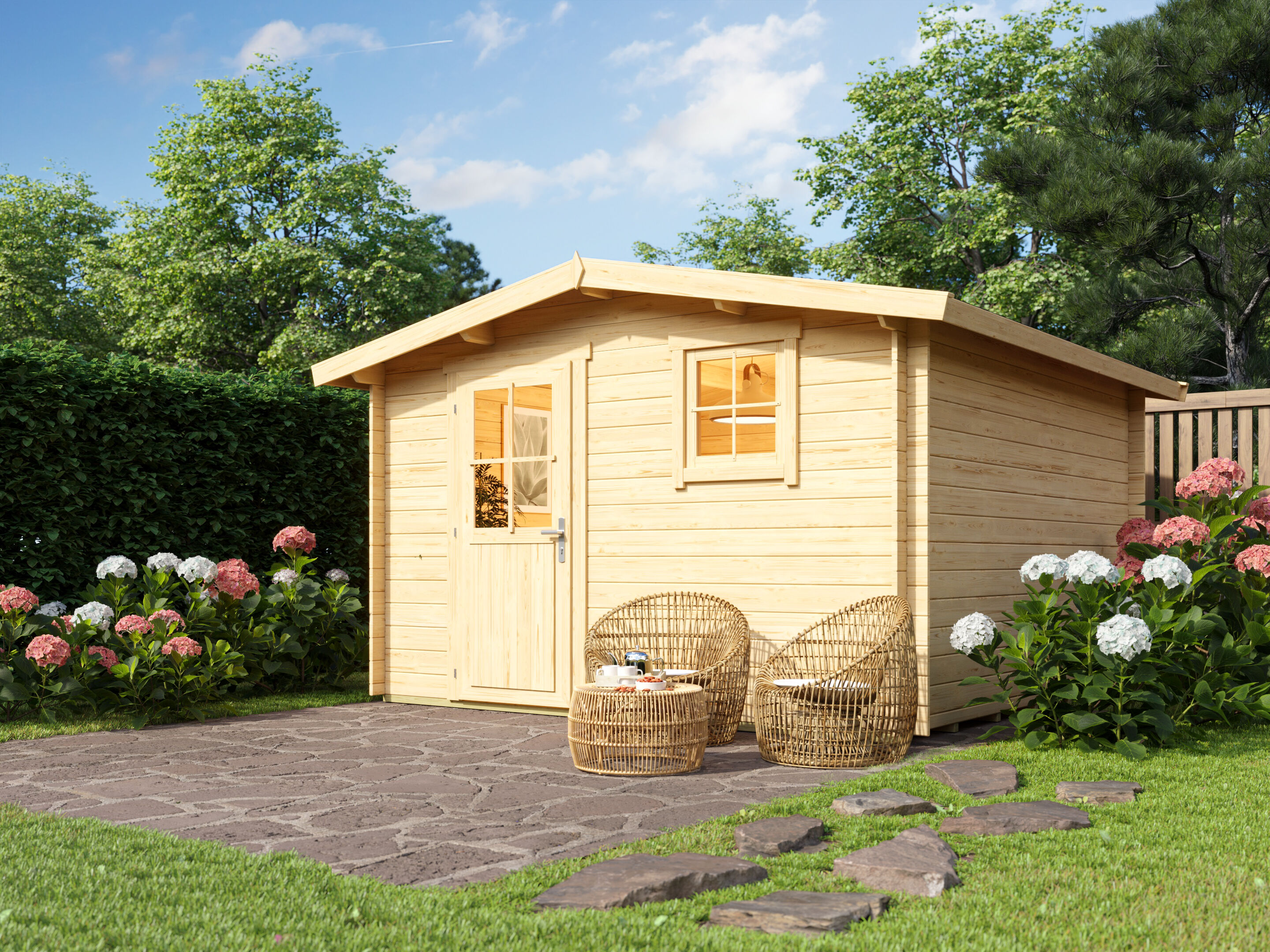 26% Rabatt ! Fjordholz Satteldach Gartenhaus Modell Eliza 5B