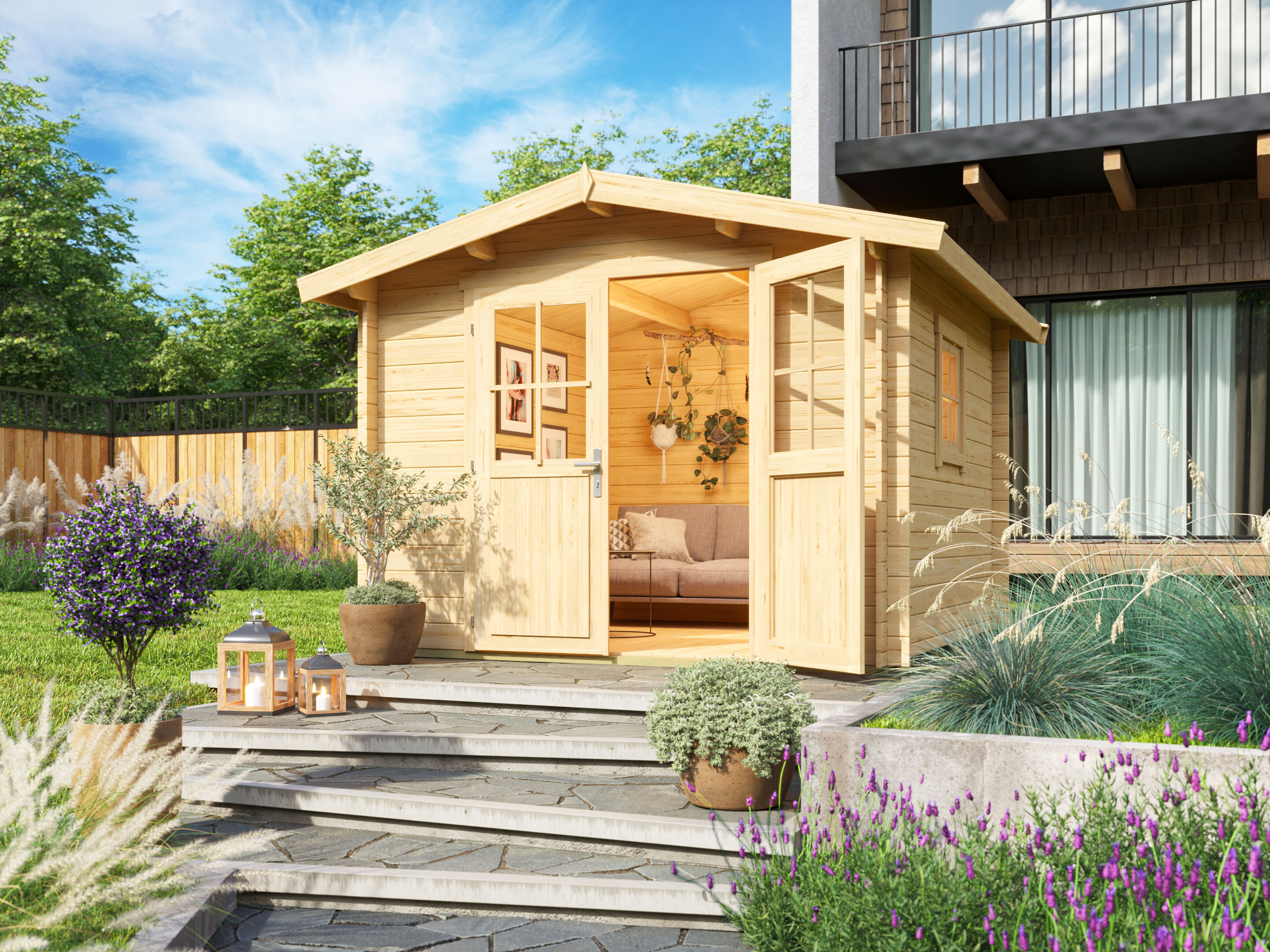 26% Rabatt ! Fjordholz Satteldach Gartenhaus Modell Eliza 3E