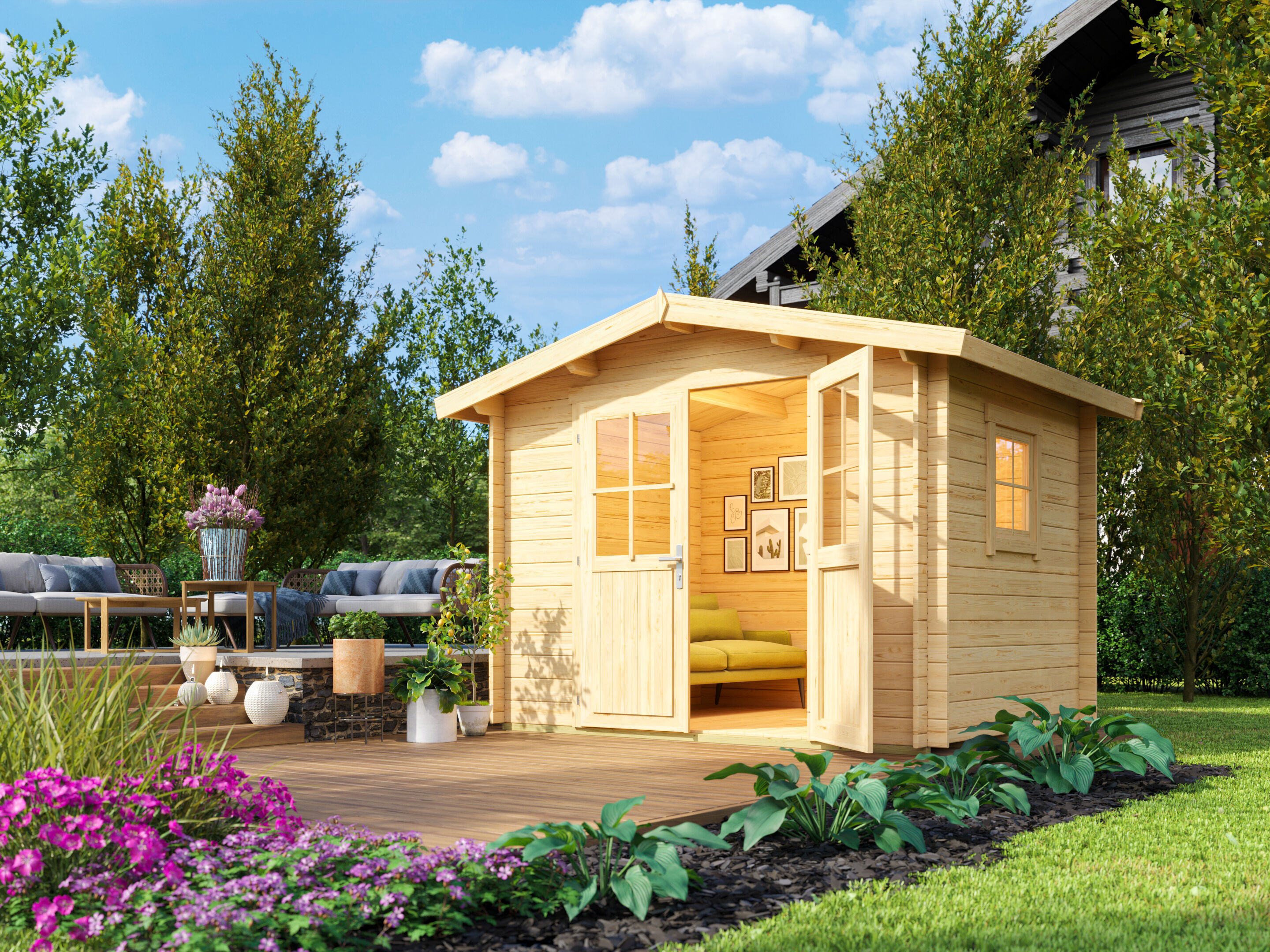 26% Rabatt ! Fjordholz Satteldach Gartenhaus Modell Eliza 2E