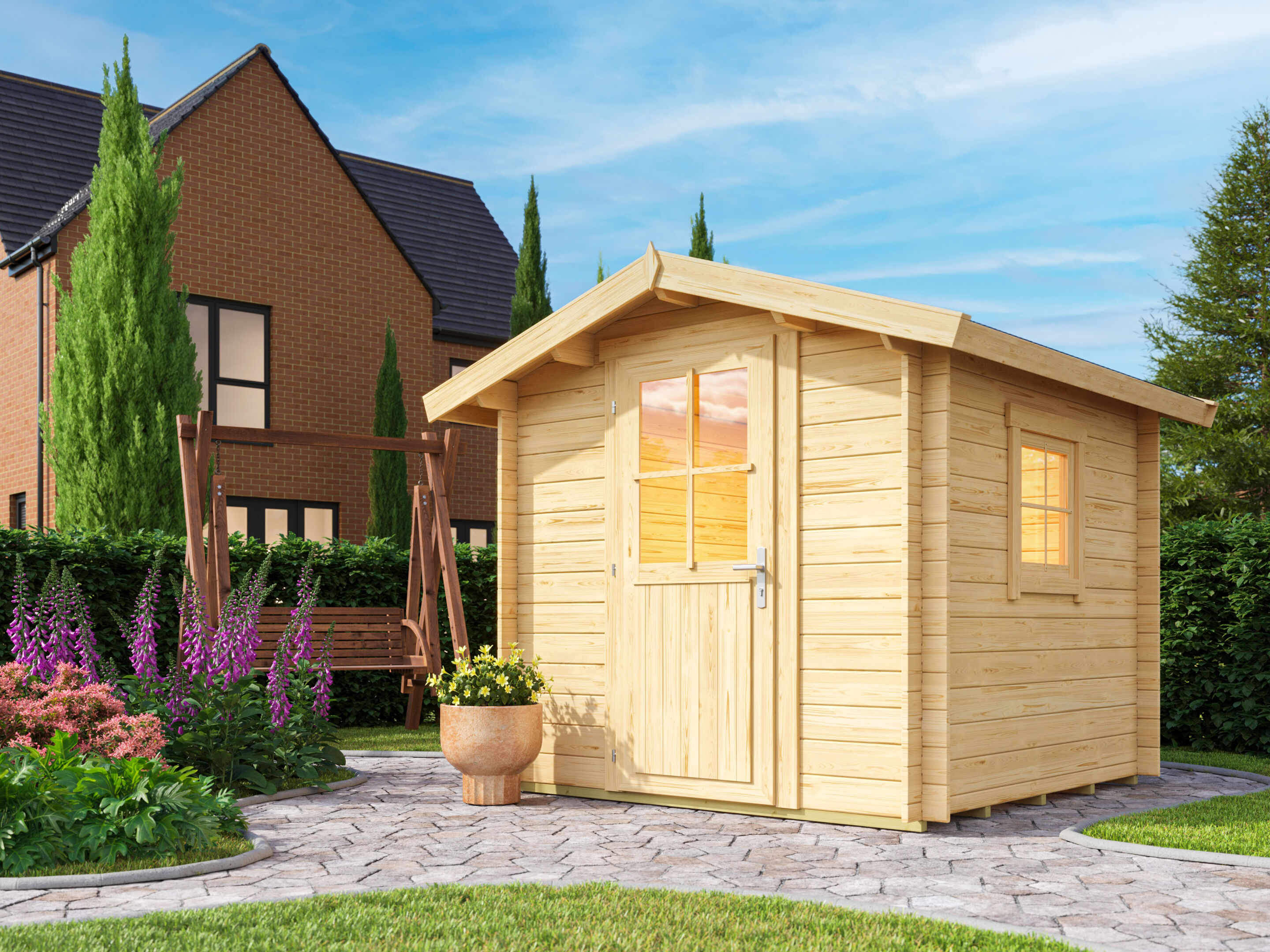 26% Rabatt ! Fjordholz Satteldach Gartenhaus Modell Eliza 1C