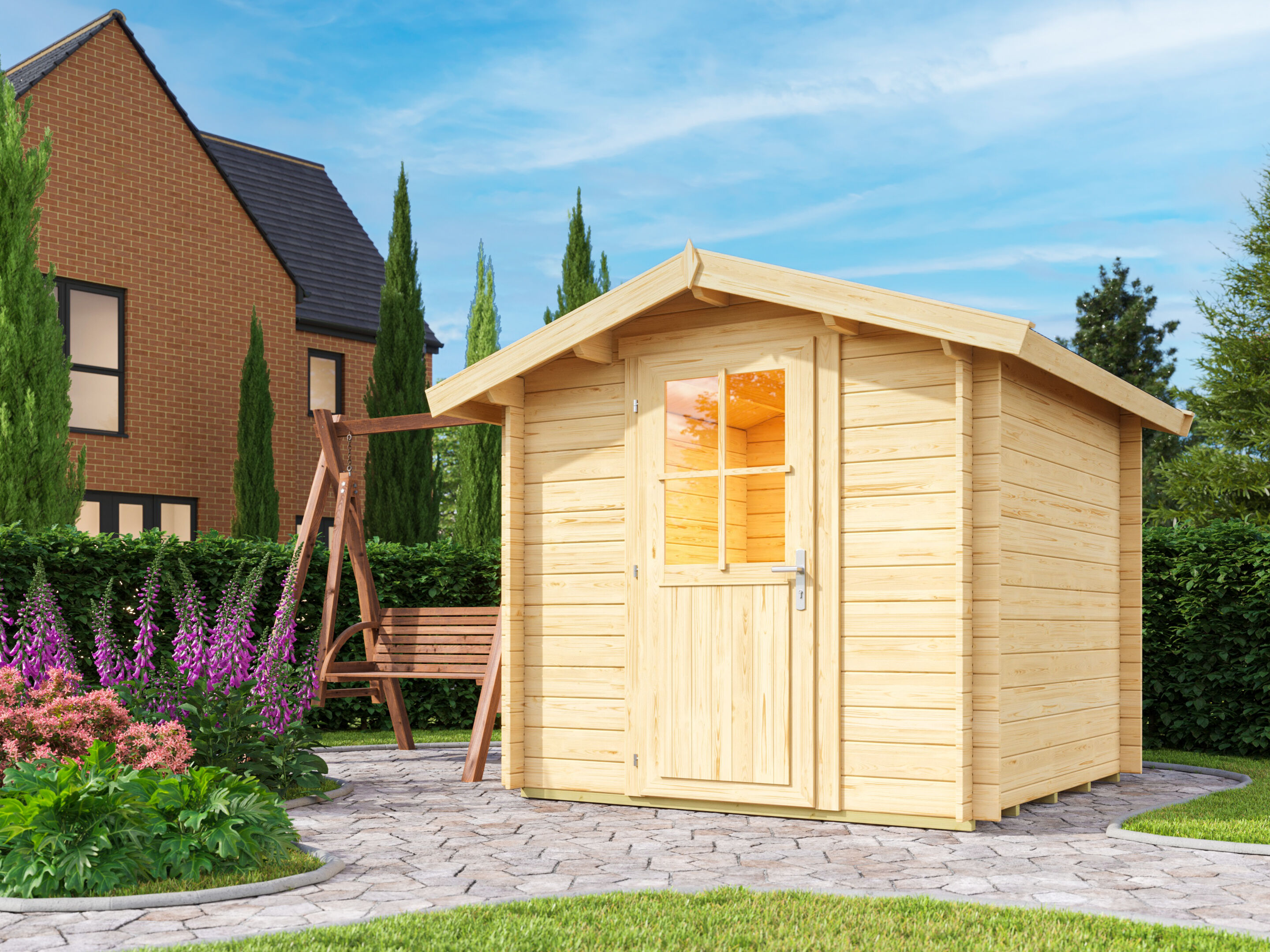 26% Rabatt ! Fjordholz Satteldach Gartenhaus Modell Eliza 1A