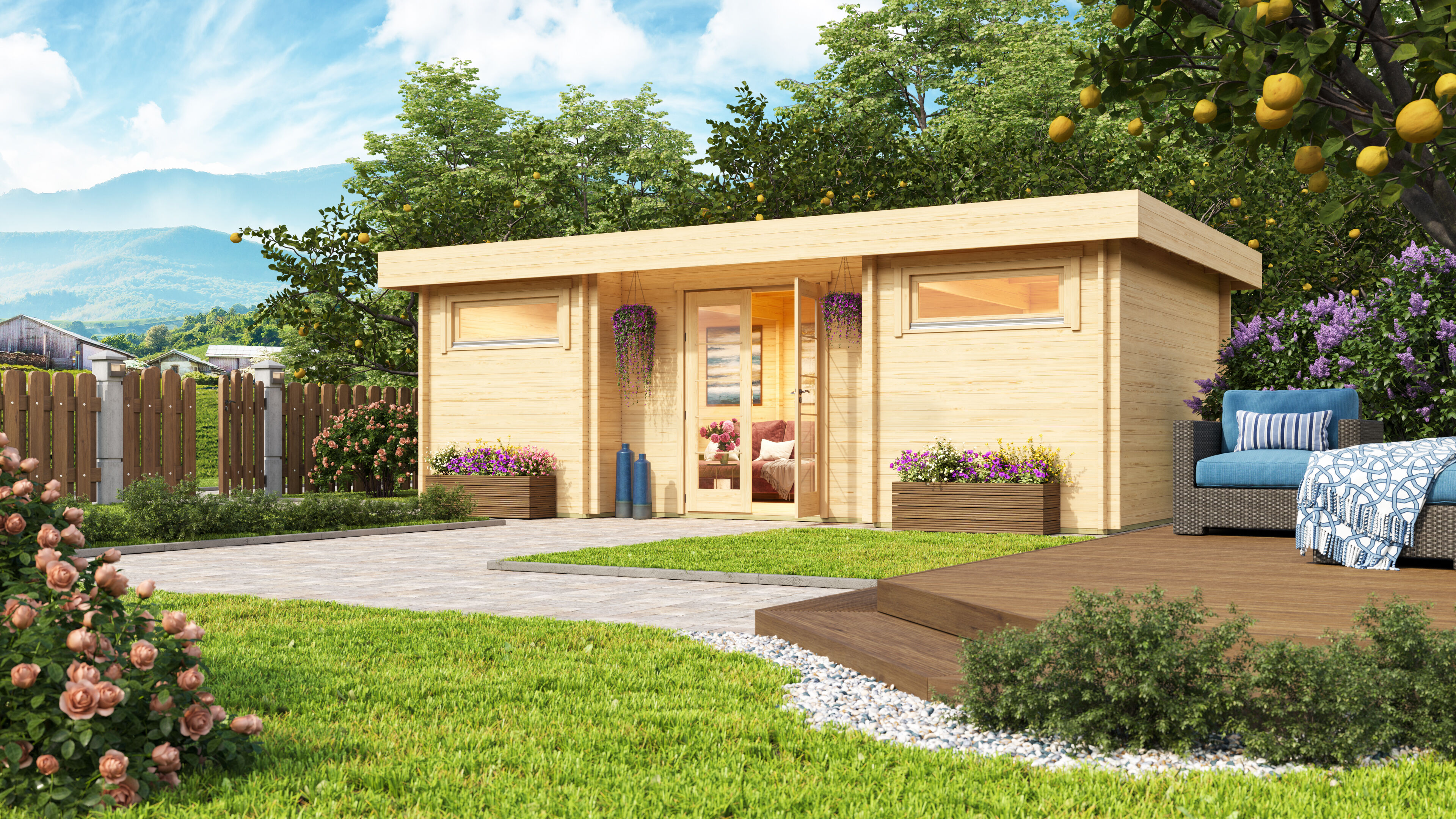 26% Rabatt ! Fjordholz Gartenhaus Modell Aargau 70