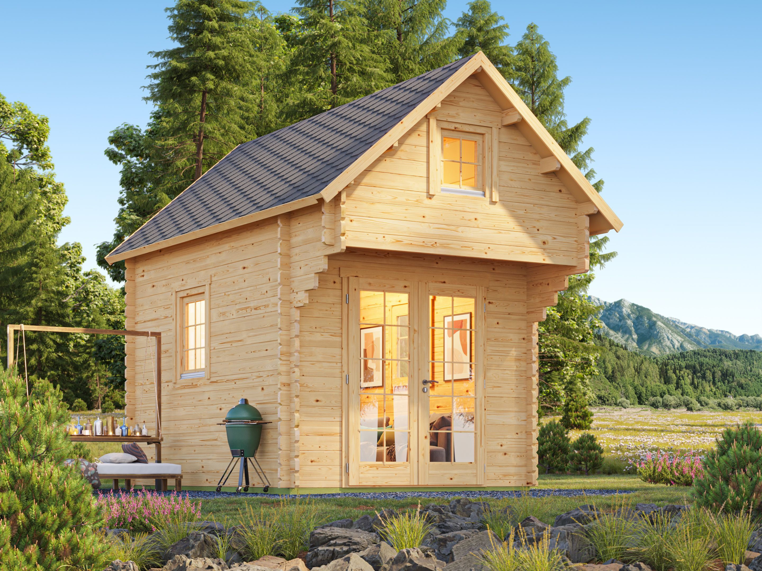 26% Rabatt ! Fjordholz Satteldach Gartenhaus Modell Ottawa 44