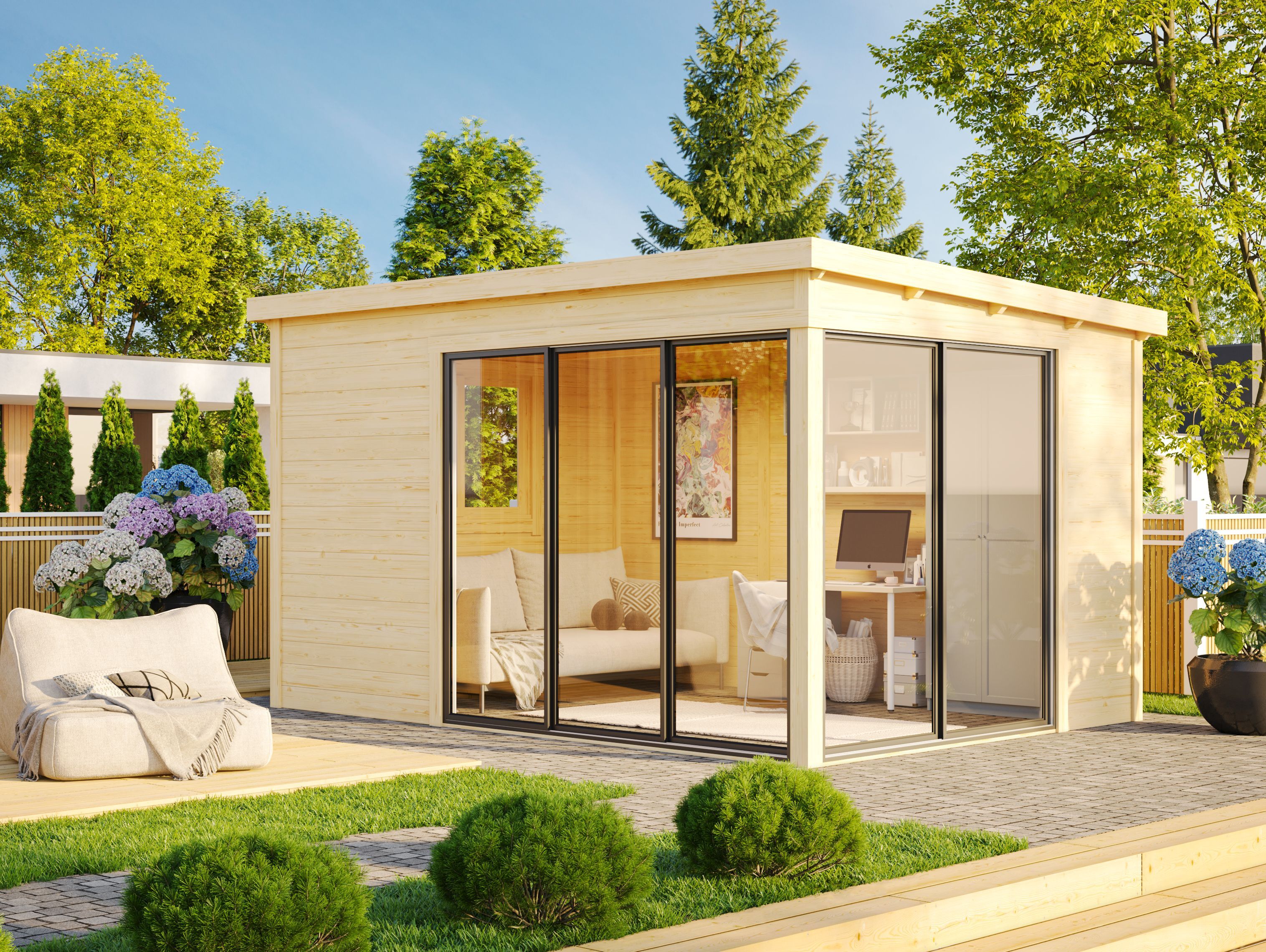 26% Rabatt ! Fjordholz Gartenhaus Modell Mia 28 D