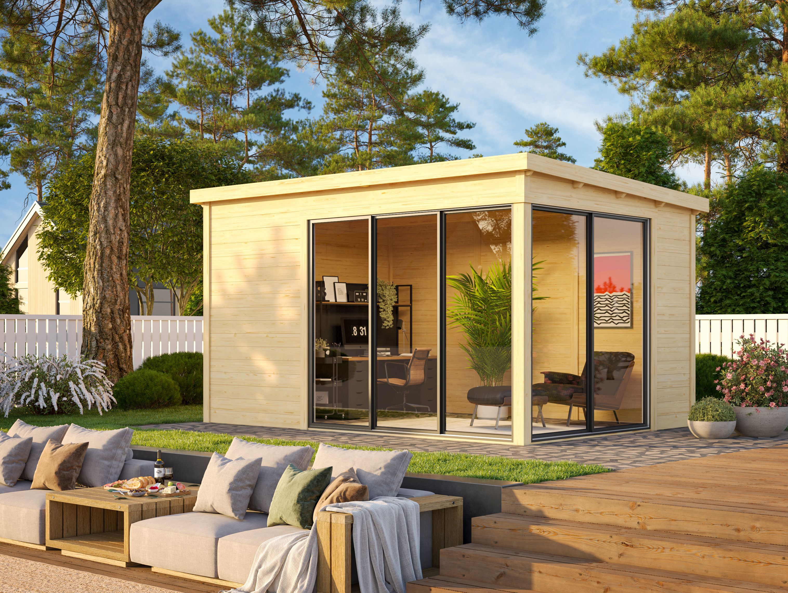 26% Rabatt ! Fjordholz Gartenhaus Modell Mia 28 C