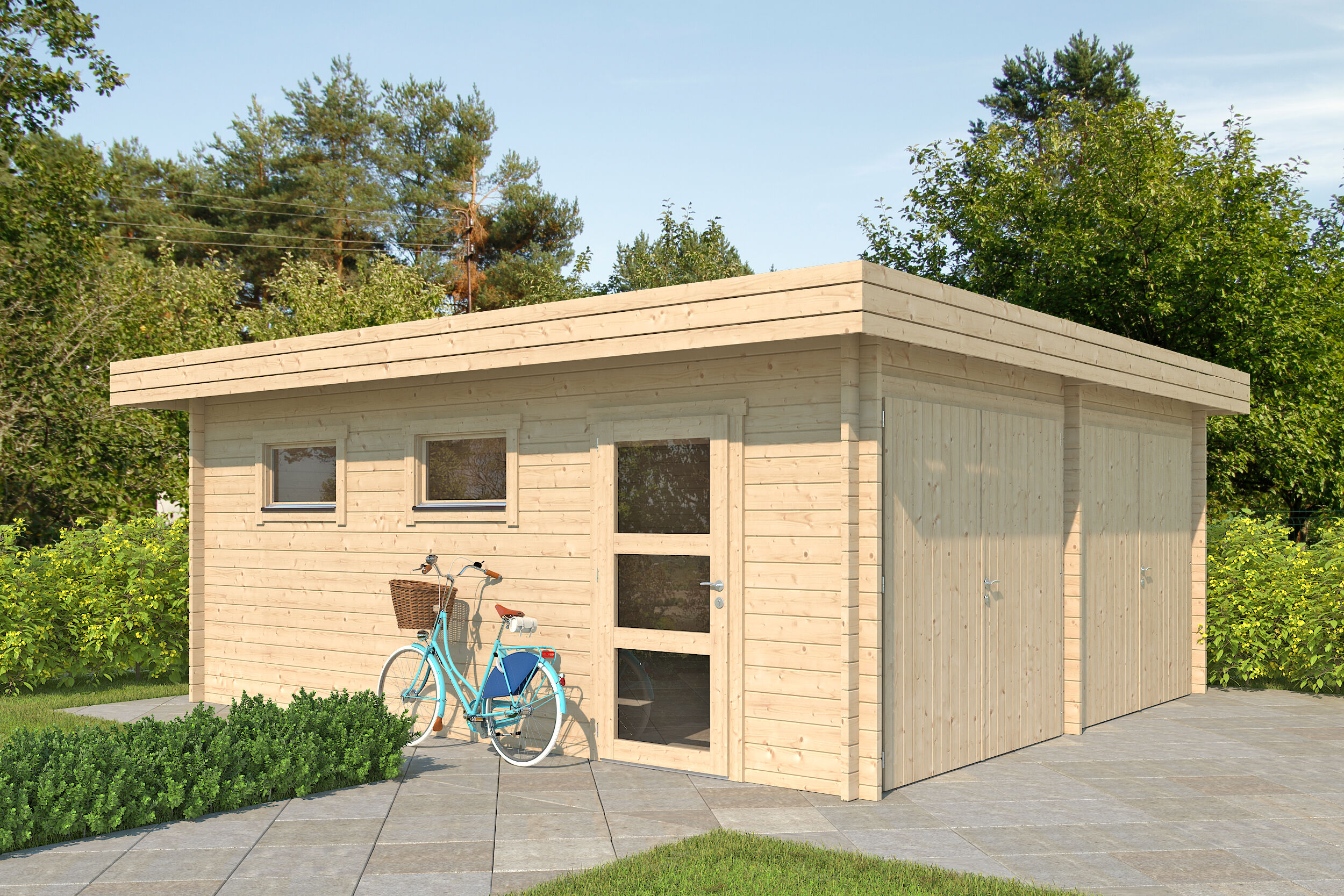 26% Rabatt ! Fjordholz Holzgarage Modell Burg 70